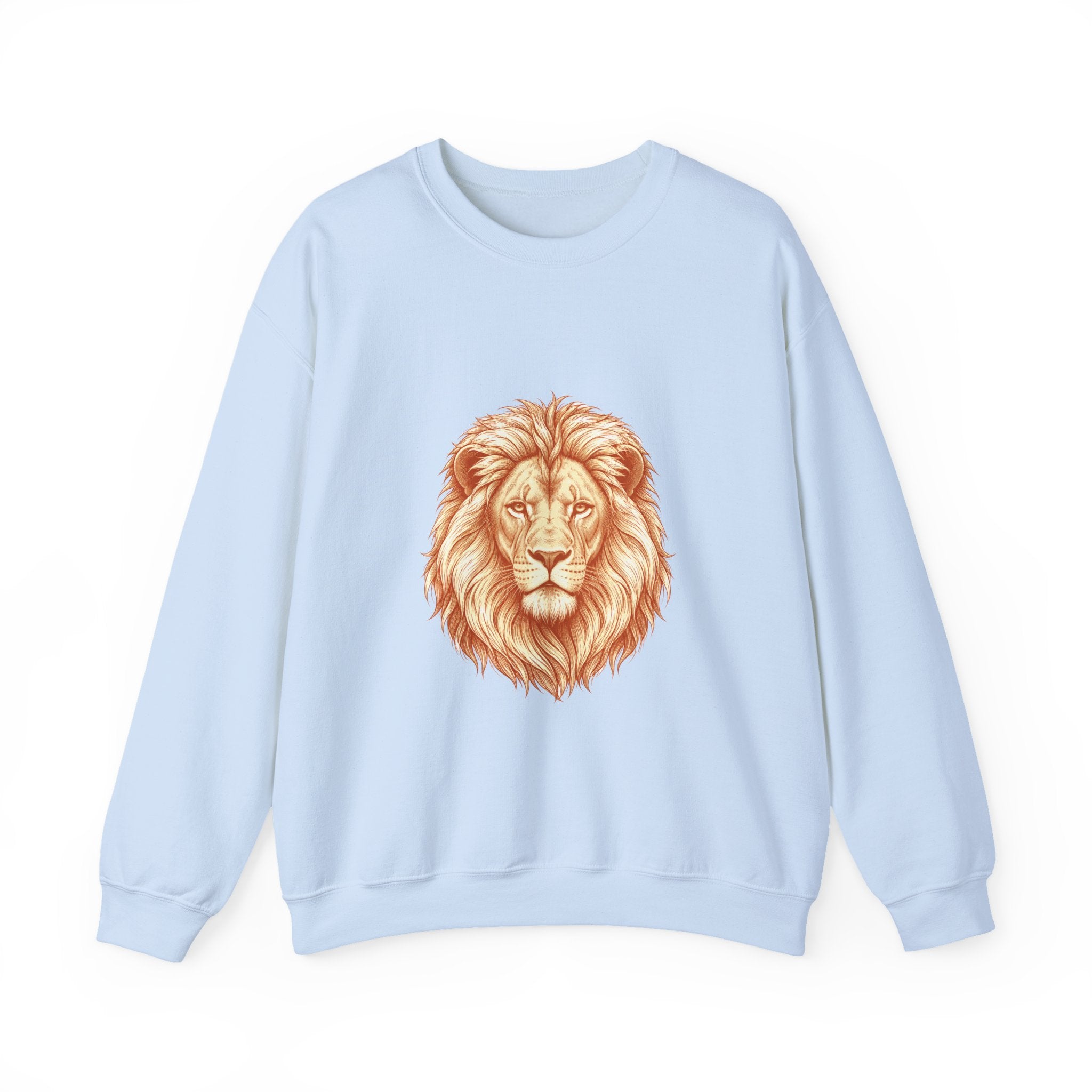 Matching Couple Sweatshirt - Lion & Lamb Matching Couple Comfort Colors Crew Hand-Drawn Art His Hers Anniversary Gift - Design A
