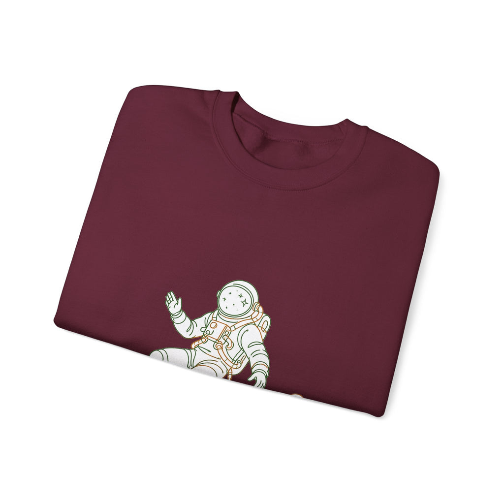 Matching Couple Sweatshirt - Astronaut & Planet Matching Couple Comfort Colors Crew Minimalist Art His Hers Christmas Gift - Design A