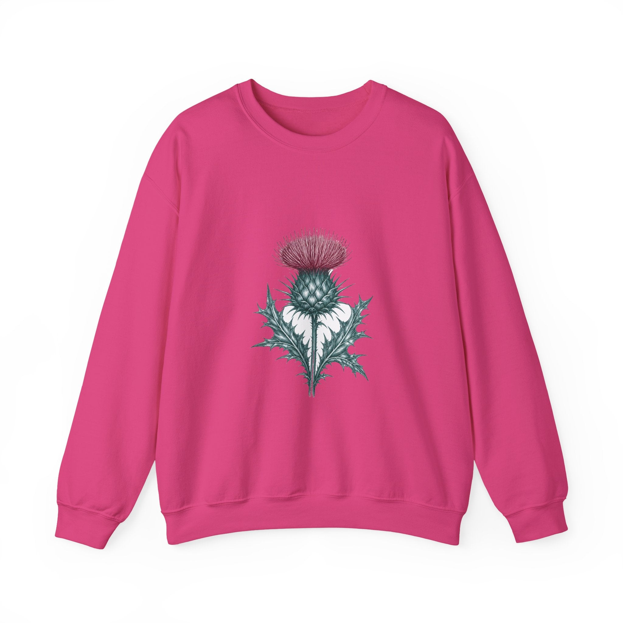 Matching Couple Sweatshirt - Lavender & Thistle Matching Couple Comfort Colors Crew Hand-Drawn Art His Hers Anniversary Gift - Design B