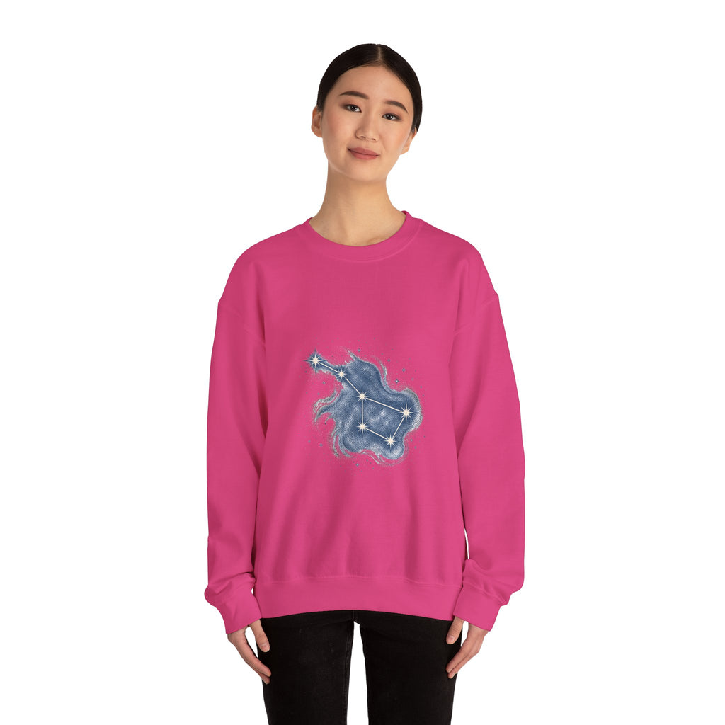 Matching Couple Sweatshirt - Big & Little Dipper Matching Couple Premium Fleece Sweatshirt Hand-Drawn Art His Hers Anniversary Gift - Design A