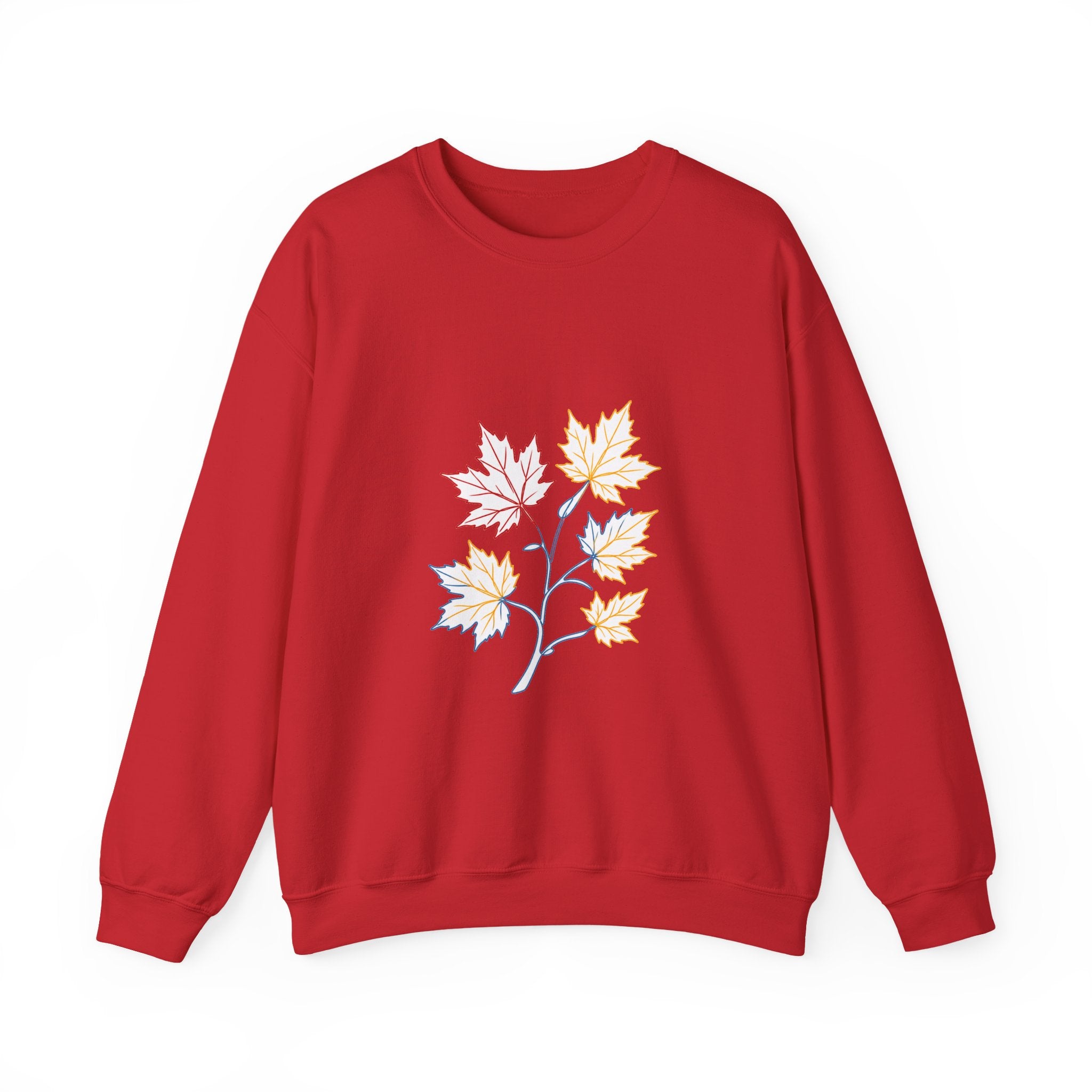 Matching Couple Sweatshirt - Cherry Blossom & Maple Leaf Matching Couple Comfort Colors Crew Minimalist Art His Hers Christmas Gift - Design B