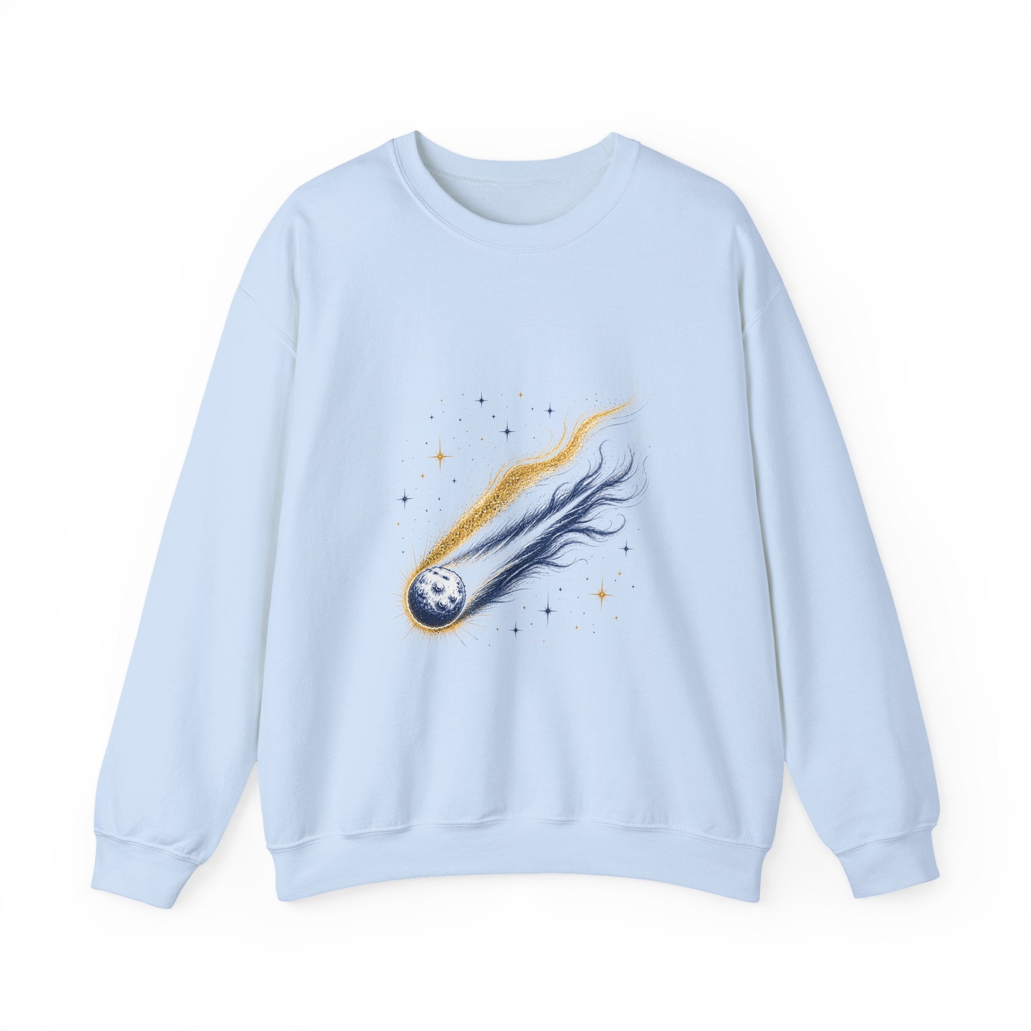 Matching Couple Sweatshirt - Comet & Asteroid Matching Couple Comfort Colors Crew Hand-Drawn Art His Hers Anniversary Gift - Design A