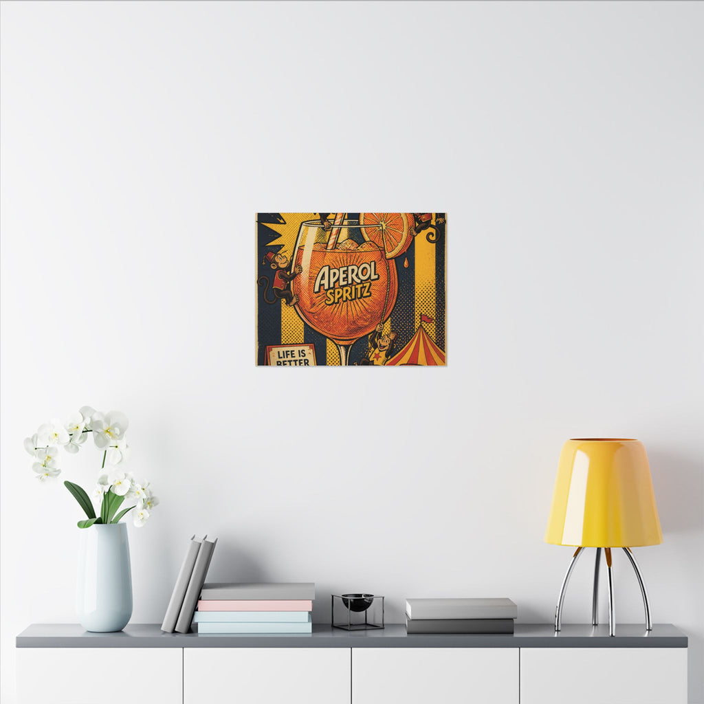 Aperol Spritz Monkeys Wall Art Canvas 24×36 Pop Art Restaurant Decor Maximalist Print