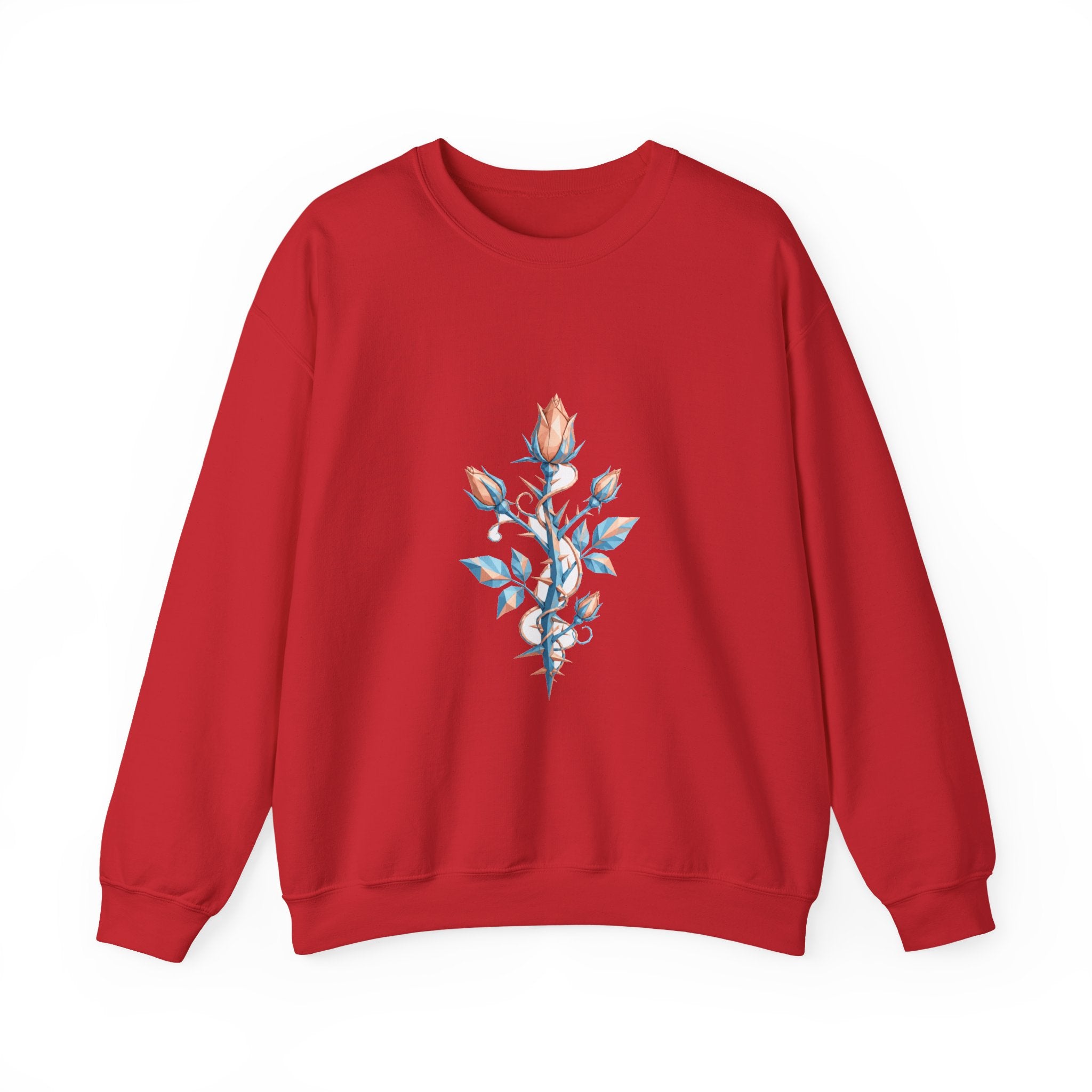 Matching Couple Sweatshirt - Rose & Thorn Matching Couple Comfort Colors Crew Geometric Art His Hers Love Gift - Design B