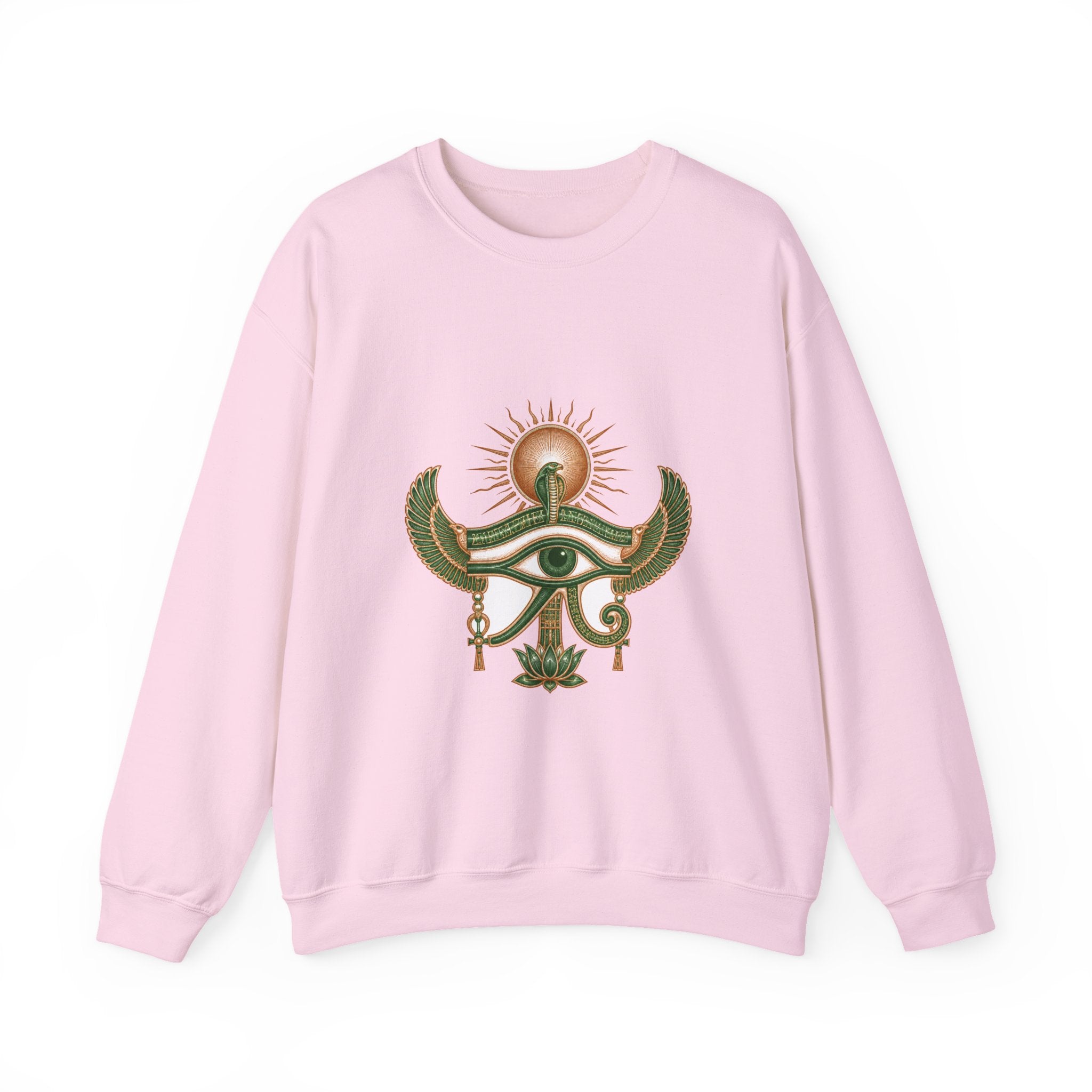 Matching Couple Sweatshirt - Eye of Ra & Horus Matching Couple Premium Fleece Sweatshirt Vintage Art His Hers Honeymoon Gift - Design A