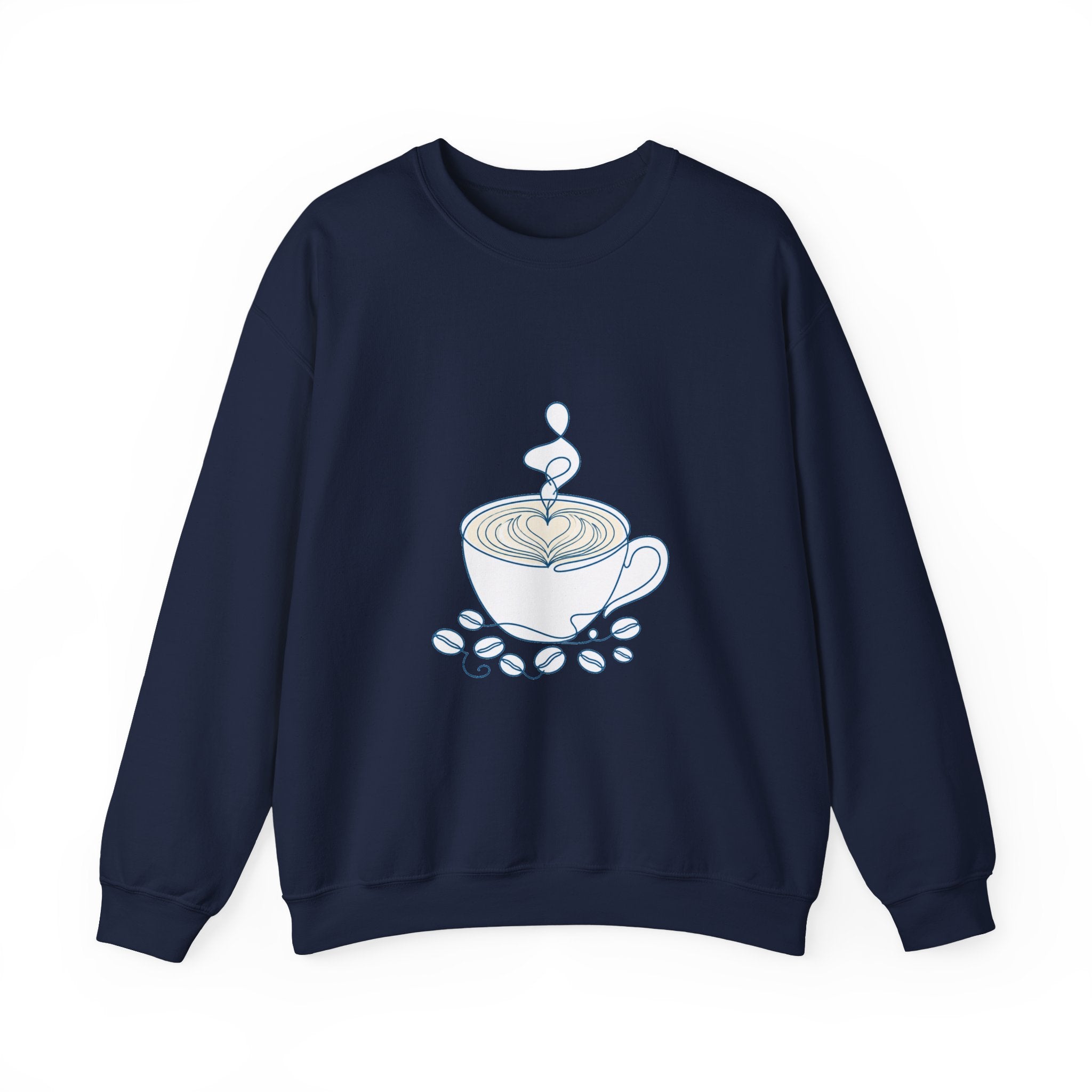 Matching Couple Sweatshirt - Coffee & Tea Matching Couple Premium Fleece Sweatshirt Minimalist Art His Hers Christmas Gift - Design A