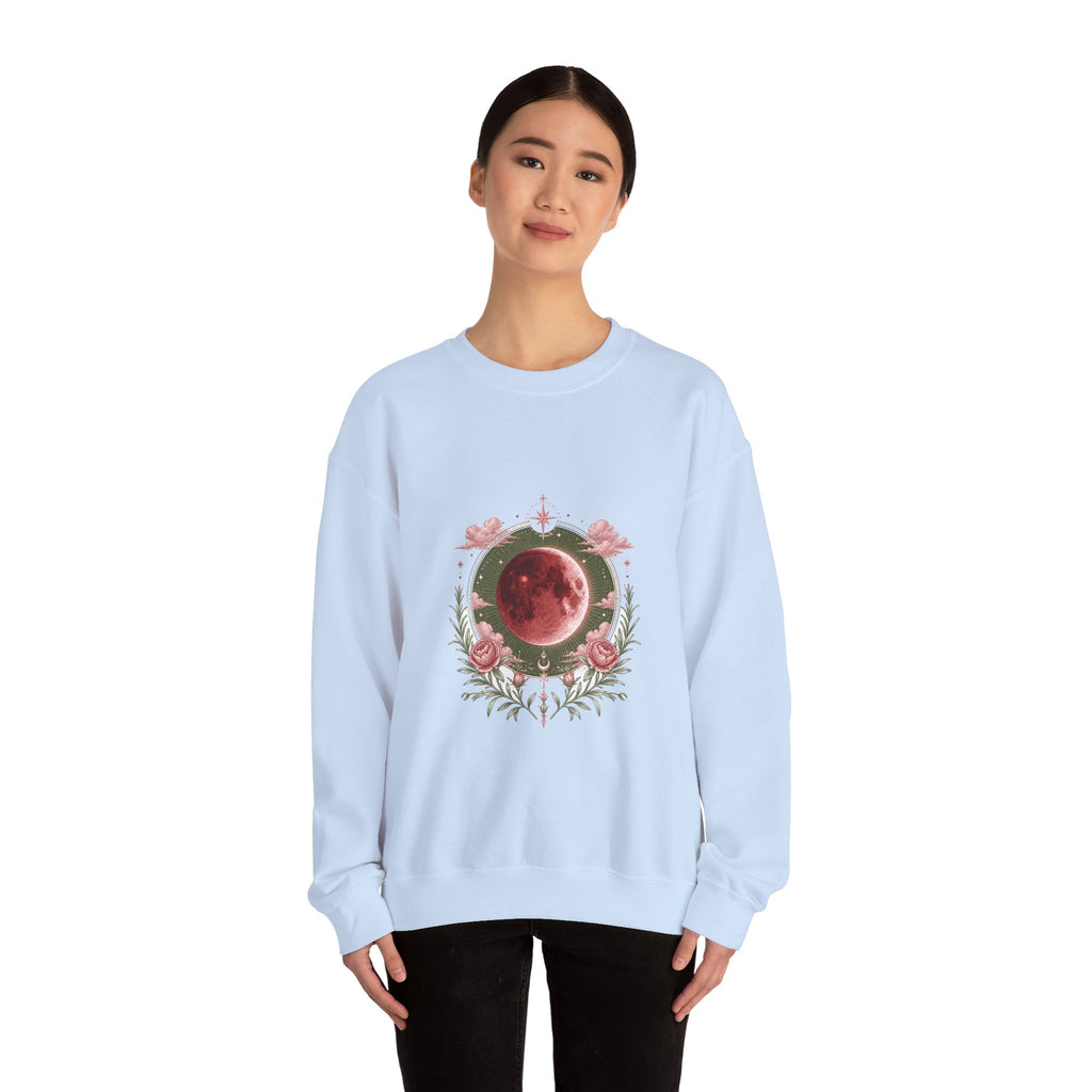 Matching Couple Sweatshirt - Solar & Lunar Eclipse Matching Couple Crewneck Sweatshirt Vintage Art His Hers Wedding Gift - Design B