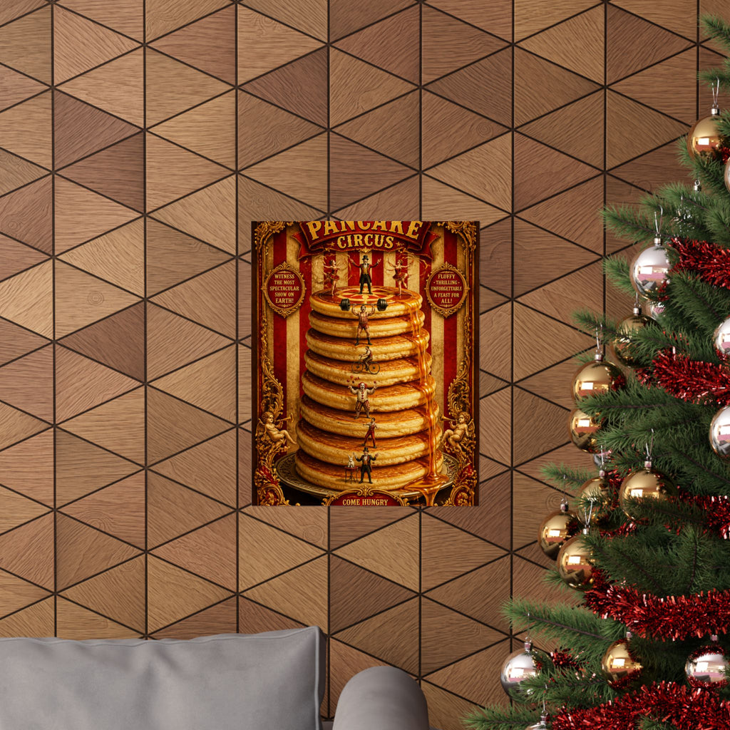 Pancake Stack Platform Wall Art Poster 24×36 Baroque Studio Decor Maximalist Print