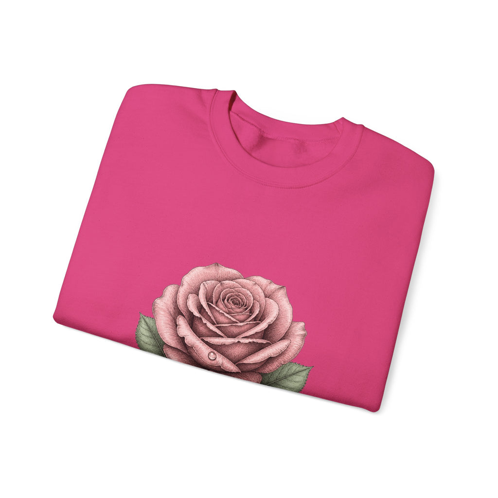 Matching Couple Sweatshirt - Rose & Thorn Matching Couple Comfort Colors Crew Hand-Drawn Art His Hers Anniversary Gift - Design A