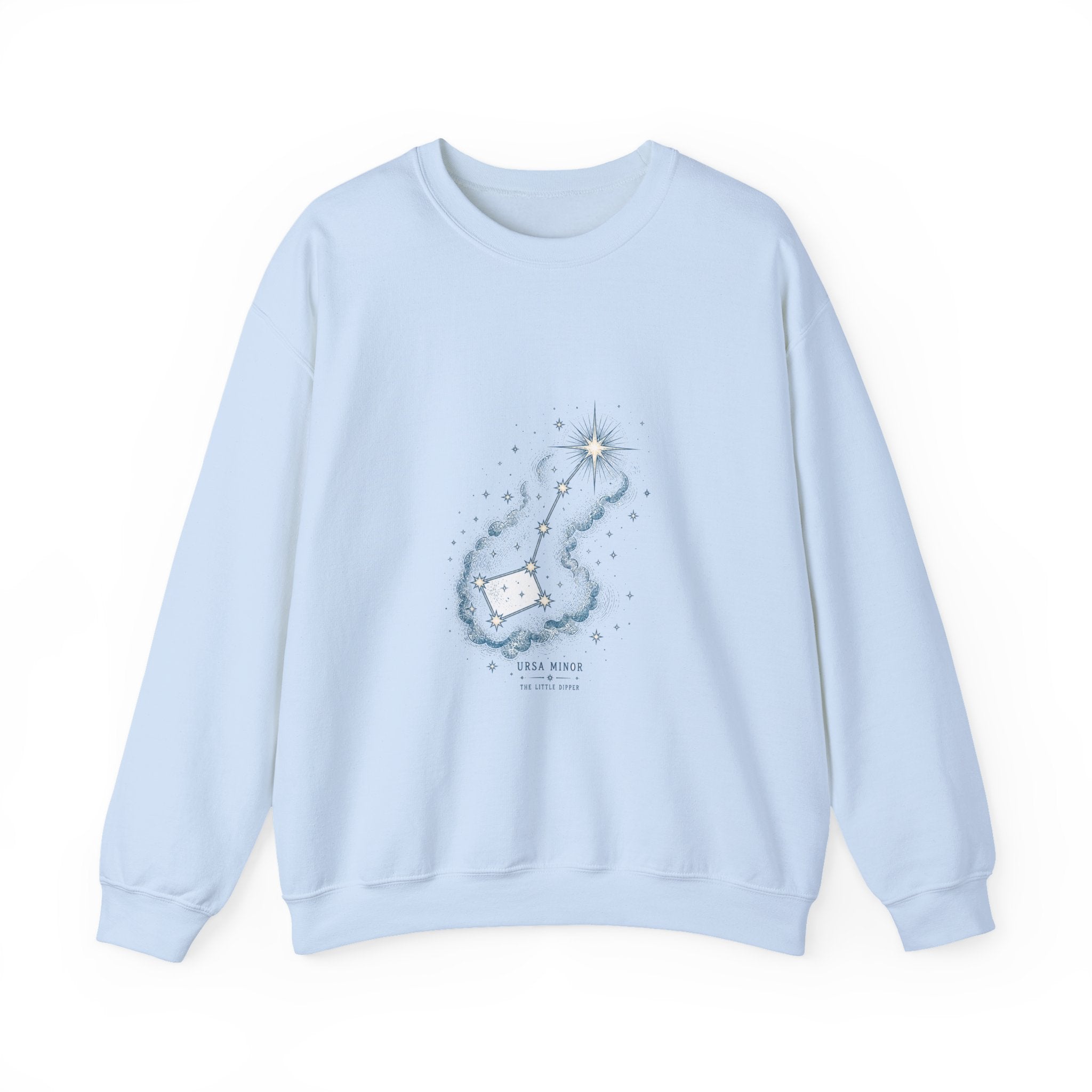 Matching Couple Sweatshirt - Big & Little Dipper Matching Couple Premium Fleece Sweatshirt Hand-Drawn Art His Hers Anniversary Gift - Design B