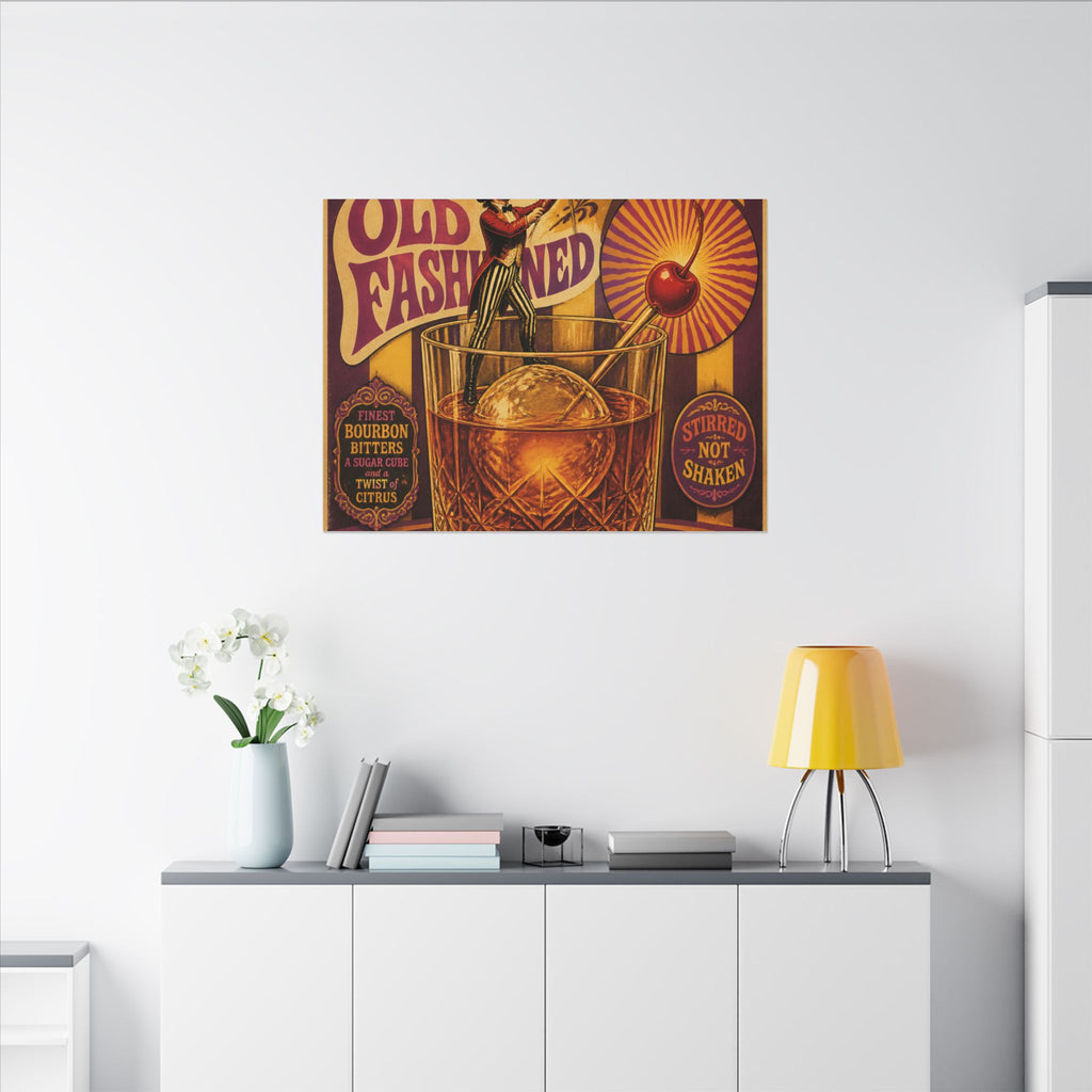 Old Fashioned Ringmaster Wall Art Canvas 16×20 Psychedelic Cafe Decor Maximalist Print