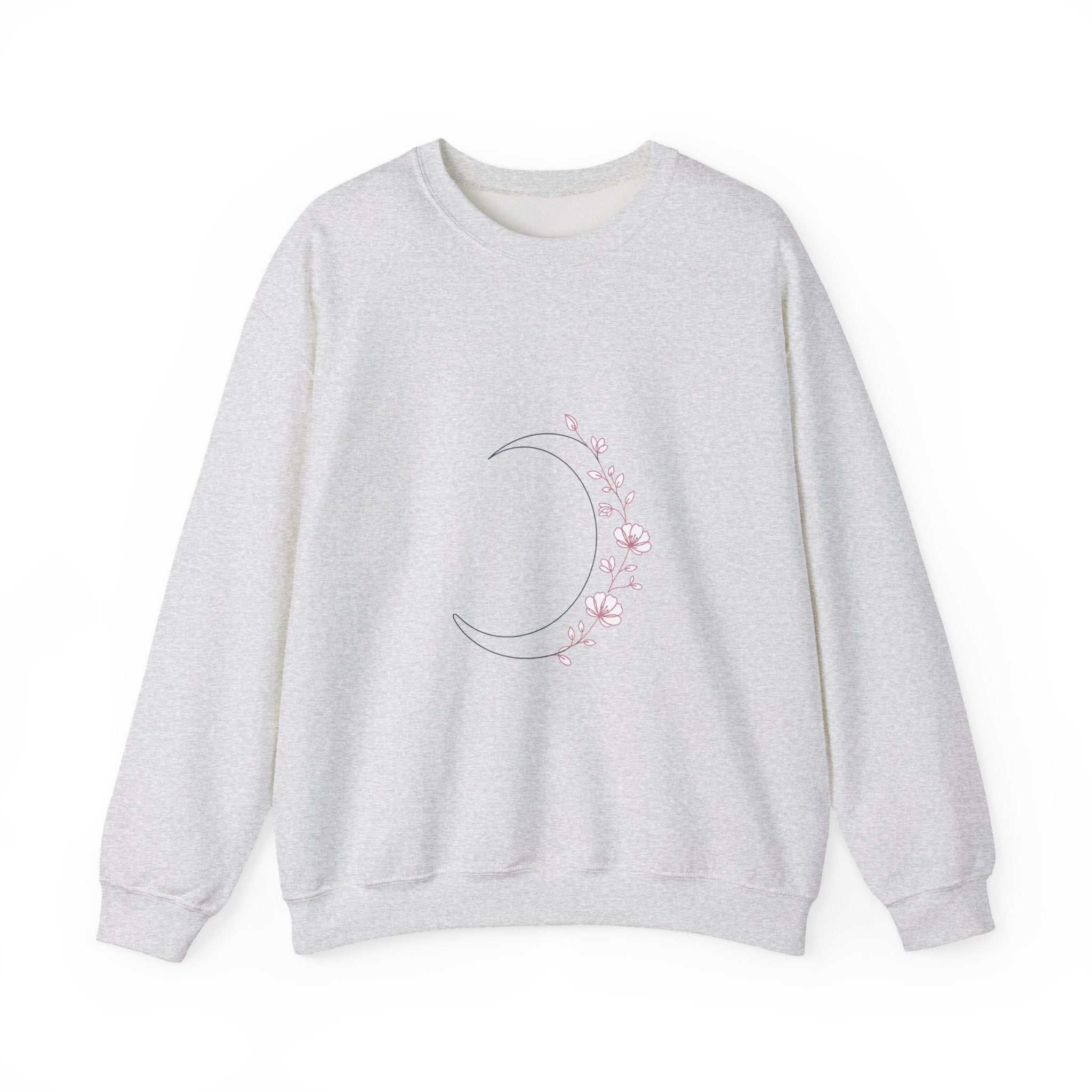 Matching Couple Sweatshirt - Waxing & Waning Moon Matching Couple Comfort Colors Crew Minimalist Art His Hers Christmas Gift - Design A