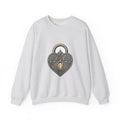 Matching Couple Sweatshirt - Key & Lock Matching Couple Premium Fleece Sweatshirt Vintage Art His Hers Honeymoon Gift - Design B