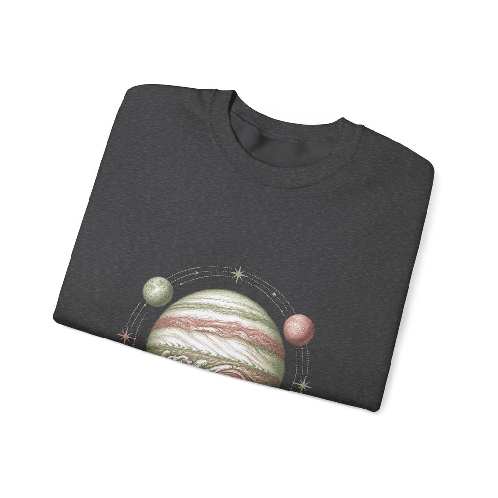 Matching Couple Sweatshirt - Saturn & Jupiter Matching Couple Premium Fleece Sweatshirt Vintage Art His Hers Honeymoon Gift - Design B
