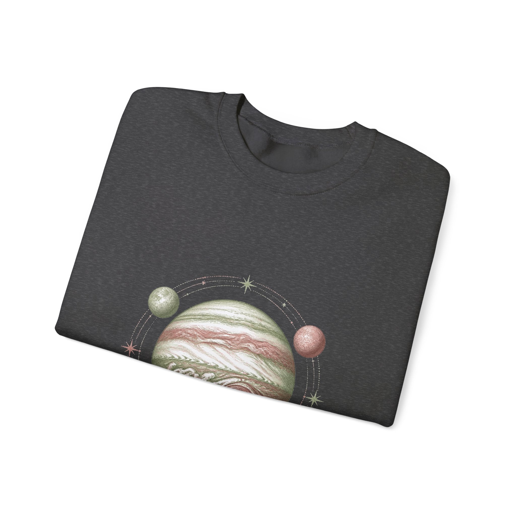 Matching Couple Sweatshirt - Saturn & Jupiter Matching Couple Premium Fleece Sweatshirt Vintage Art His Hers Honeymoon Gift - Design B