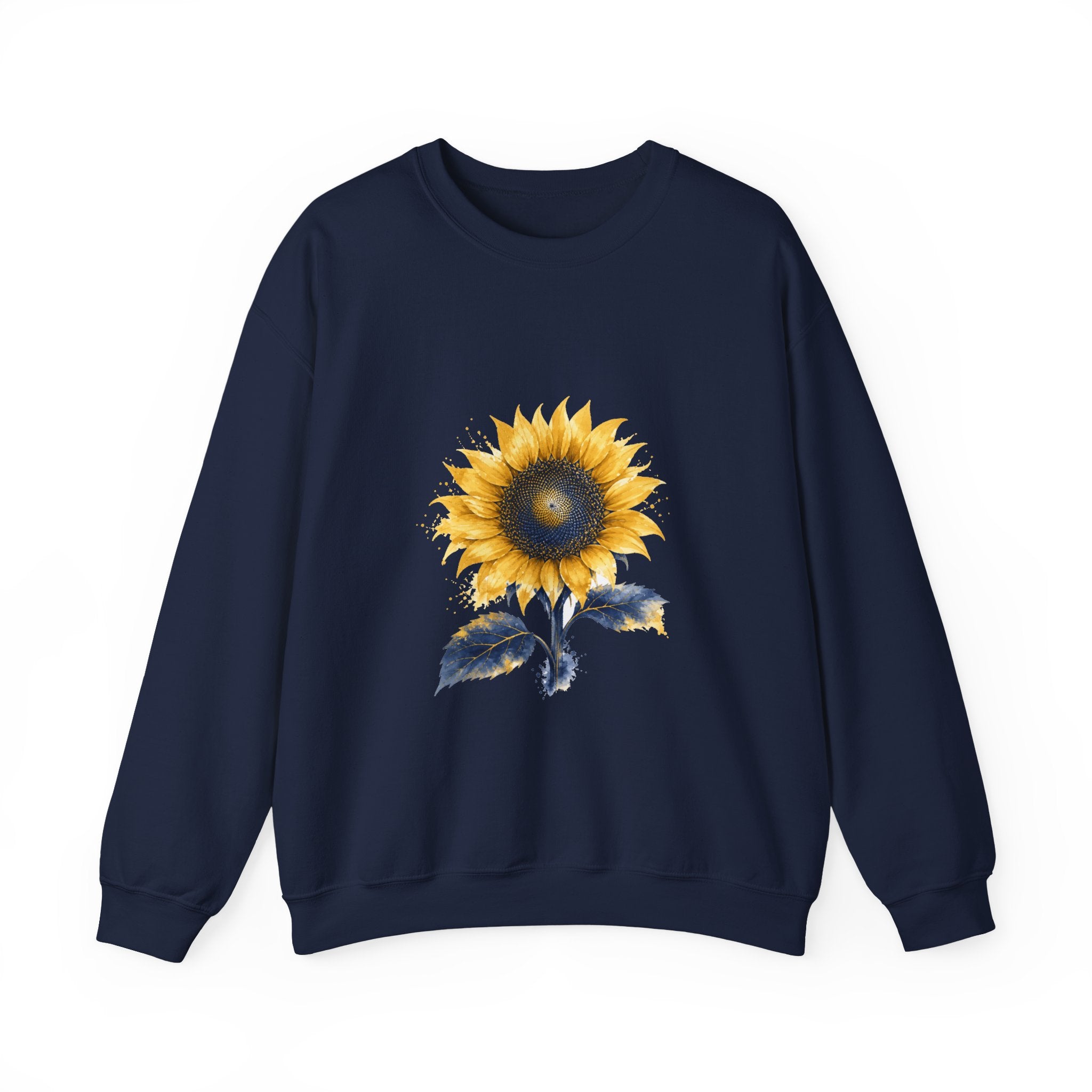 Matching Couple Sweatshirt - Sunflower & Moonflower Matching Couple Premium Fleece Sweatshirt Watercolor Art His Hers Birthday Gift - Design A
