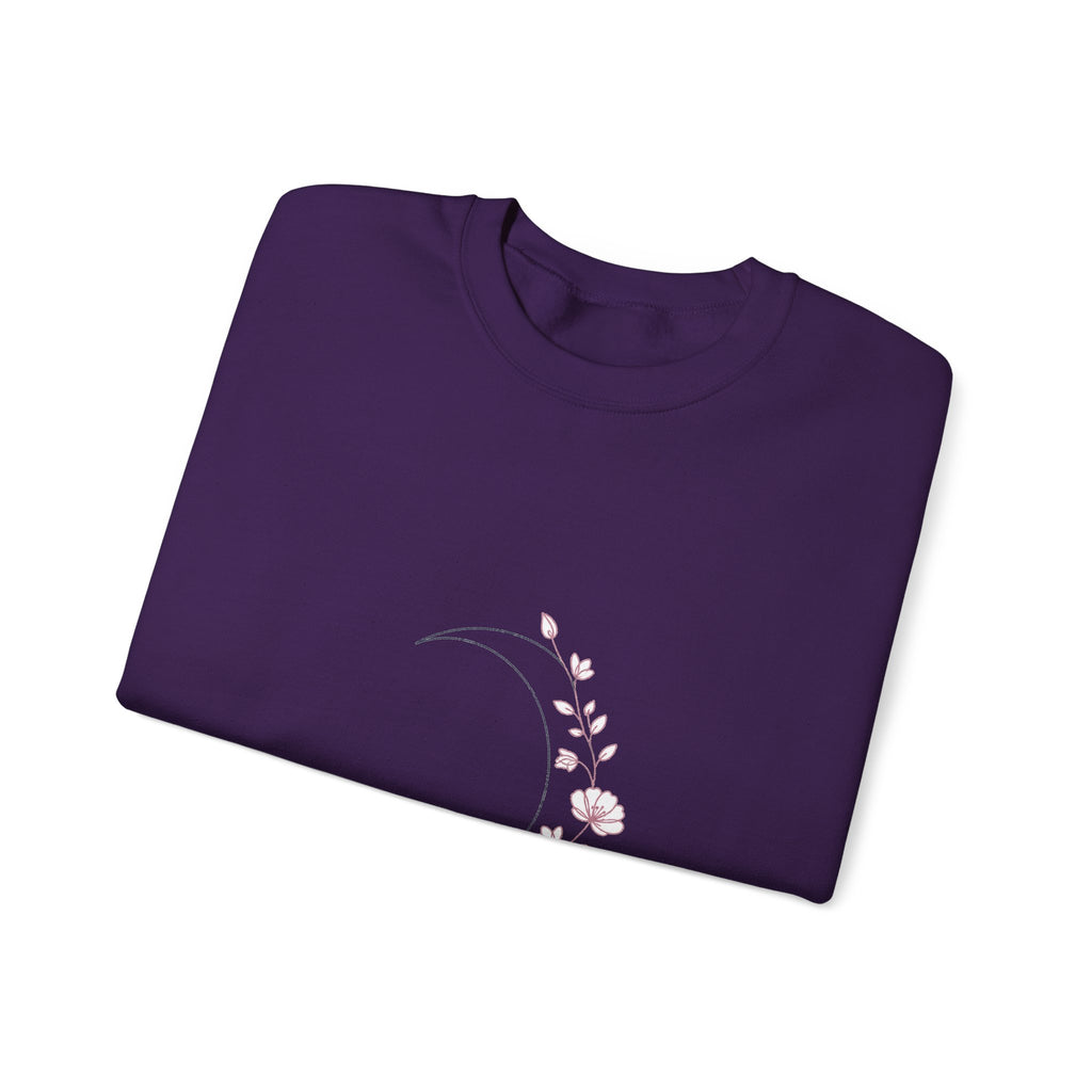 Matching Couple Sweatshirt - Waxing & Waning Moon Matching Couple Comfort Colors Crew Minimalist Art His Hers Christmas Gift - Design A