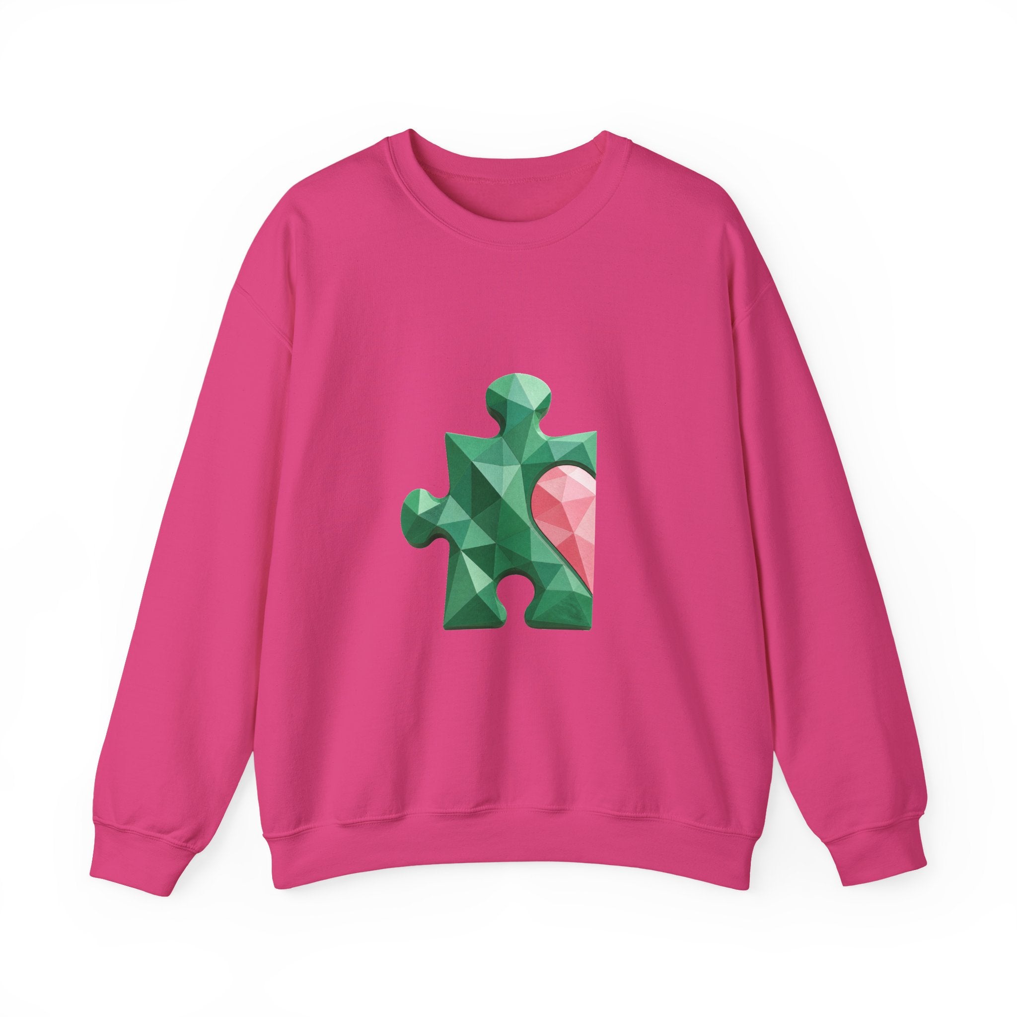 Matching Couple Sweatshirt - Puzzle Pieces Matching Couple Crewneck Sweatshirt Geometric Art His Hers Couple Gift - Design A