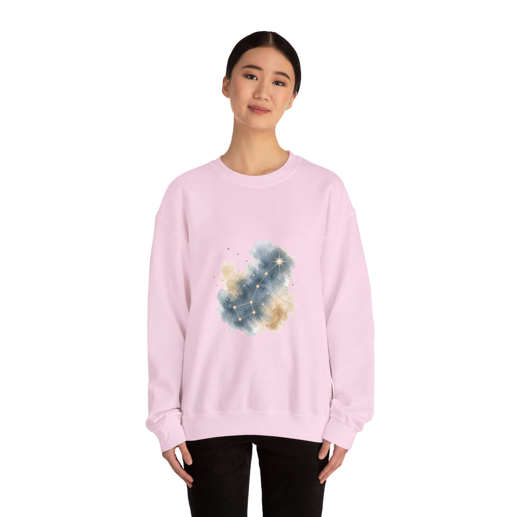 Matching Couple Sweatshirt - Big & Little Dipper Matching Couple Premium Fleece Sweatshirt Watercolor Art His Hers Birthday Gift - Design B