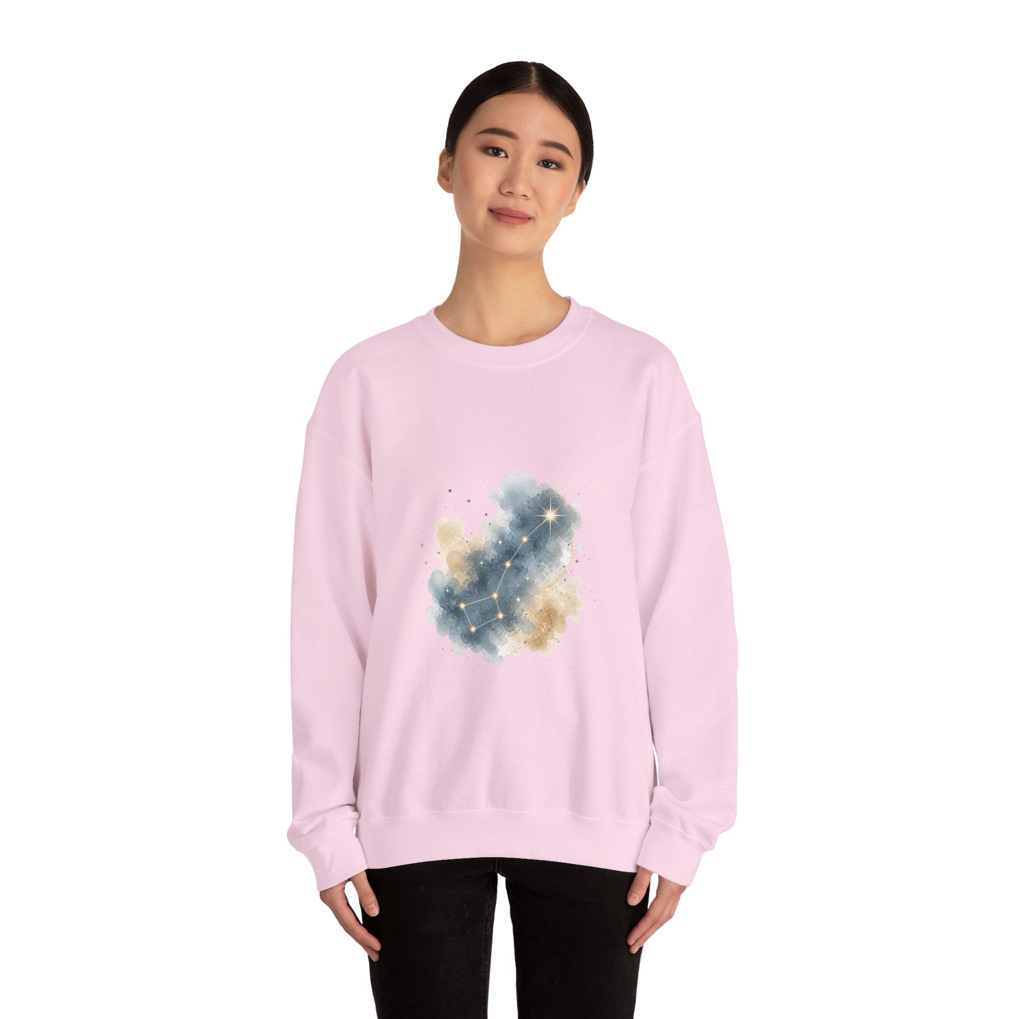 Matching Couple Sweatshirt - Big & Little Dipper Matching Couple Premium Fleece Sweatshirt Watercolor Art His Hers Birthday Gift - Design B