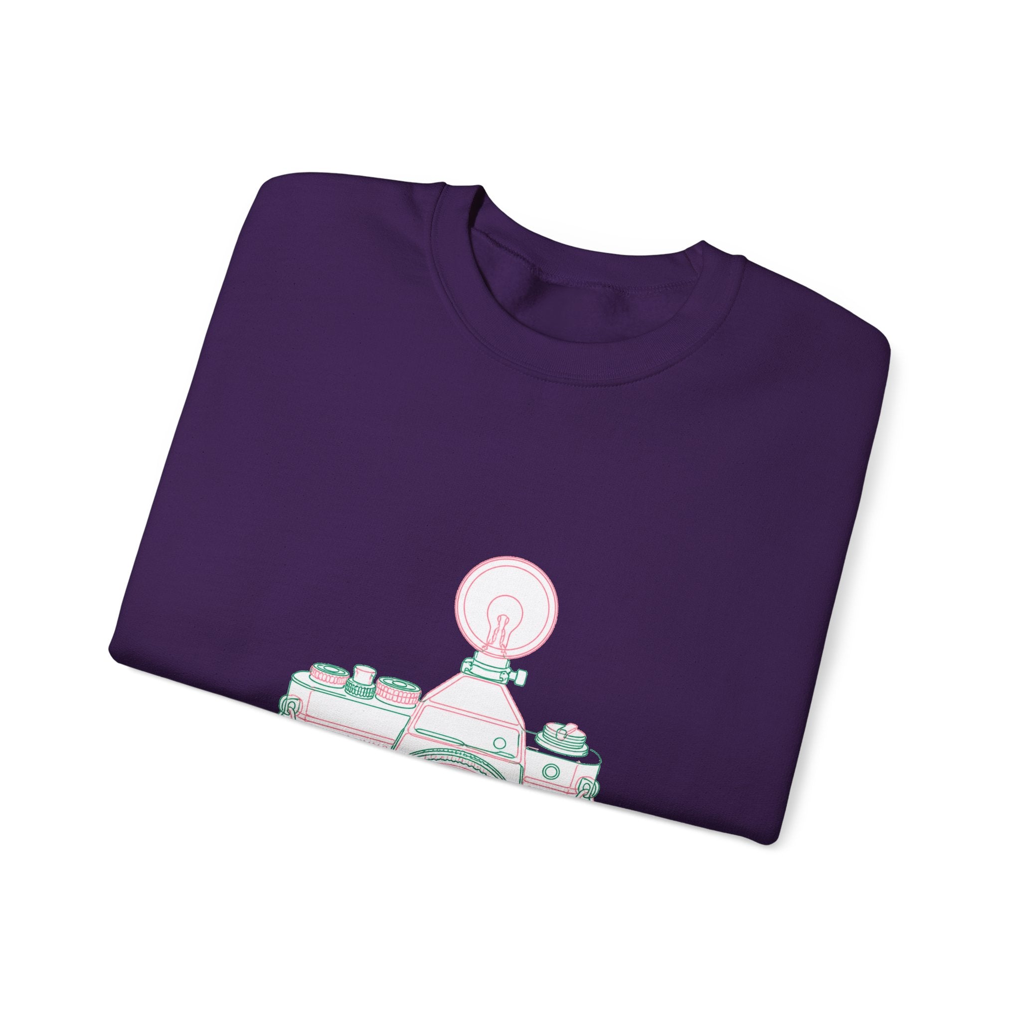 Matching Couple Sweatshirt - Camera & Film Matching Couple Crewneck Sweatshirt Minimalist Art His Hers Valentine Gift - Design A