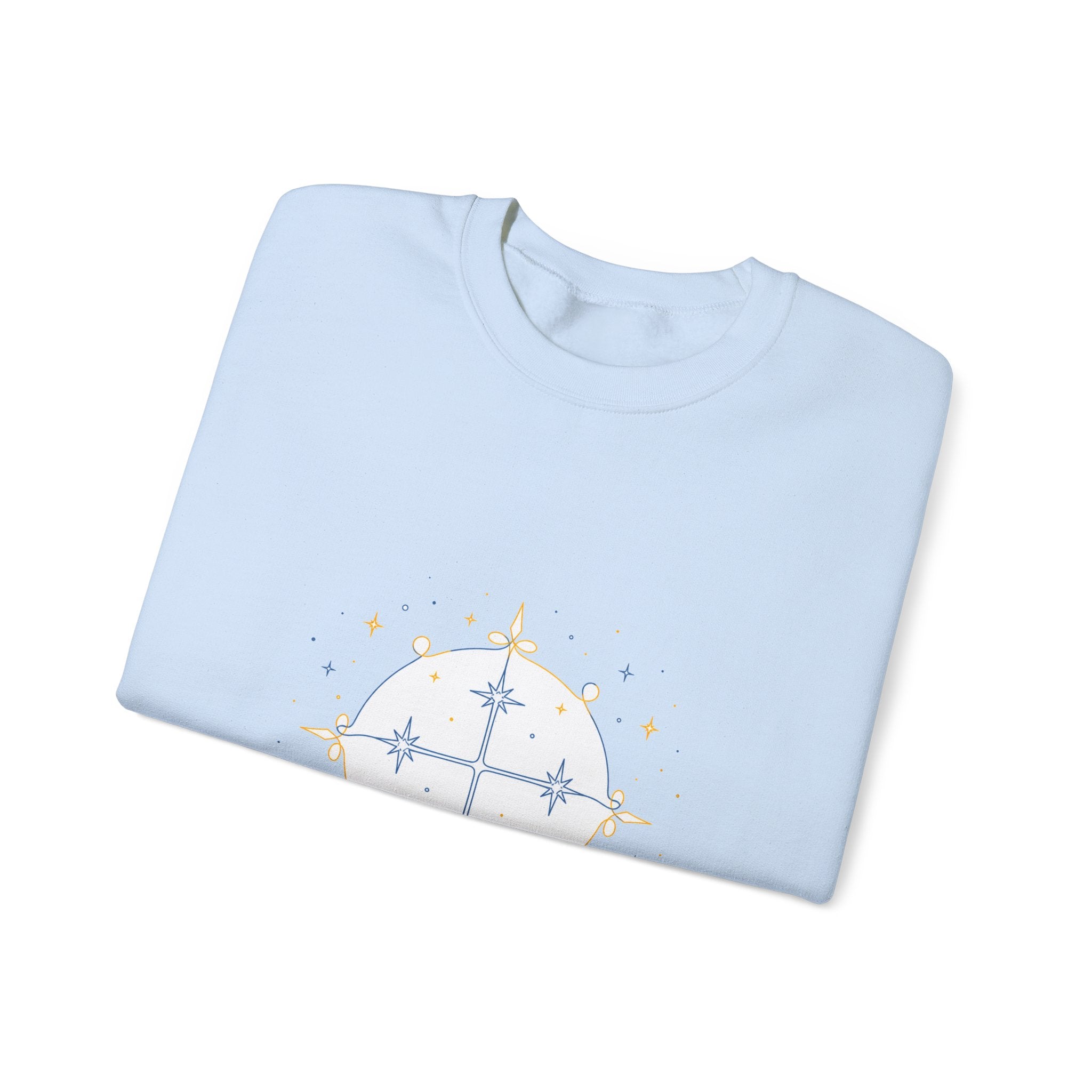 Matching Couple Sweatshirt - Aurora & Southern Cross Matching Couple Premium Fleece Sweatshirt Minimalist Art His Hers Christmas Gift - Design B