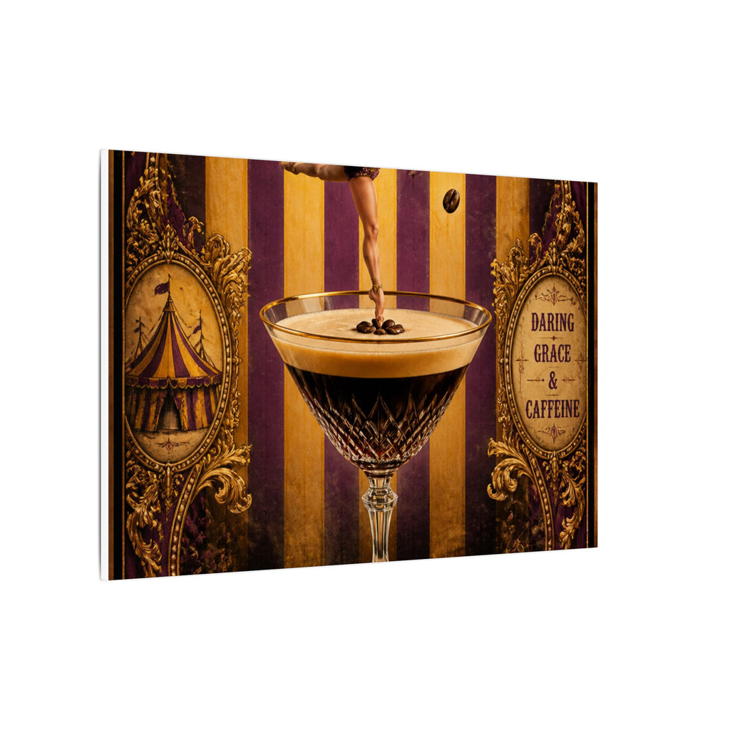 Espresso Martini Acrobat Wall Art Canvas 16×20 Baroque Home Office Decor Maximalist Print