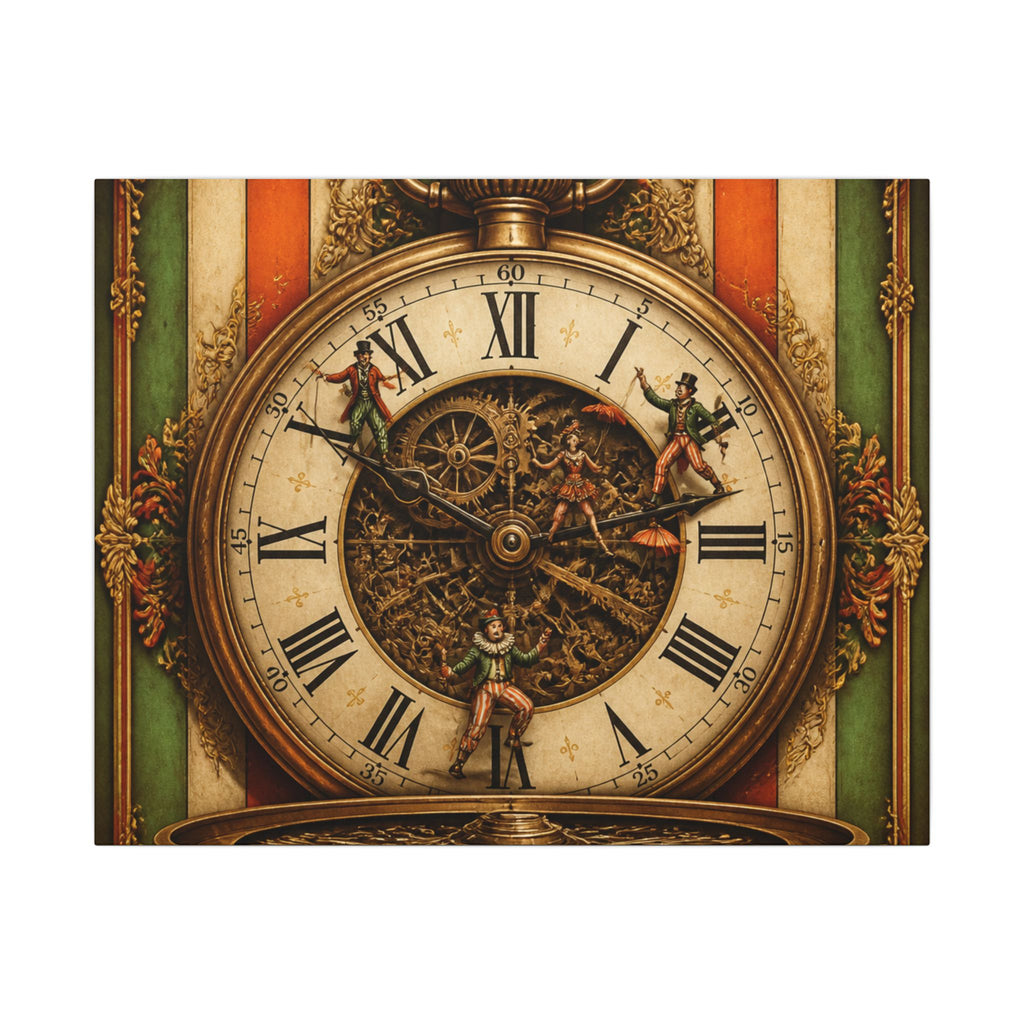 Pocket Watch Performers Wall Art Canvas 24×36 Baroque Studio Decor Maximalist Print