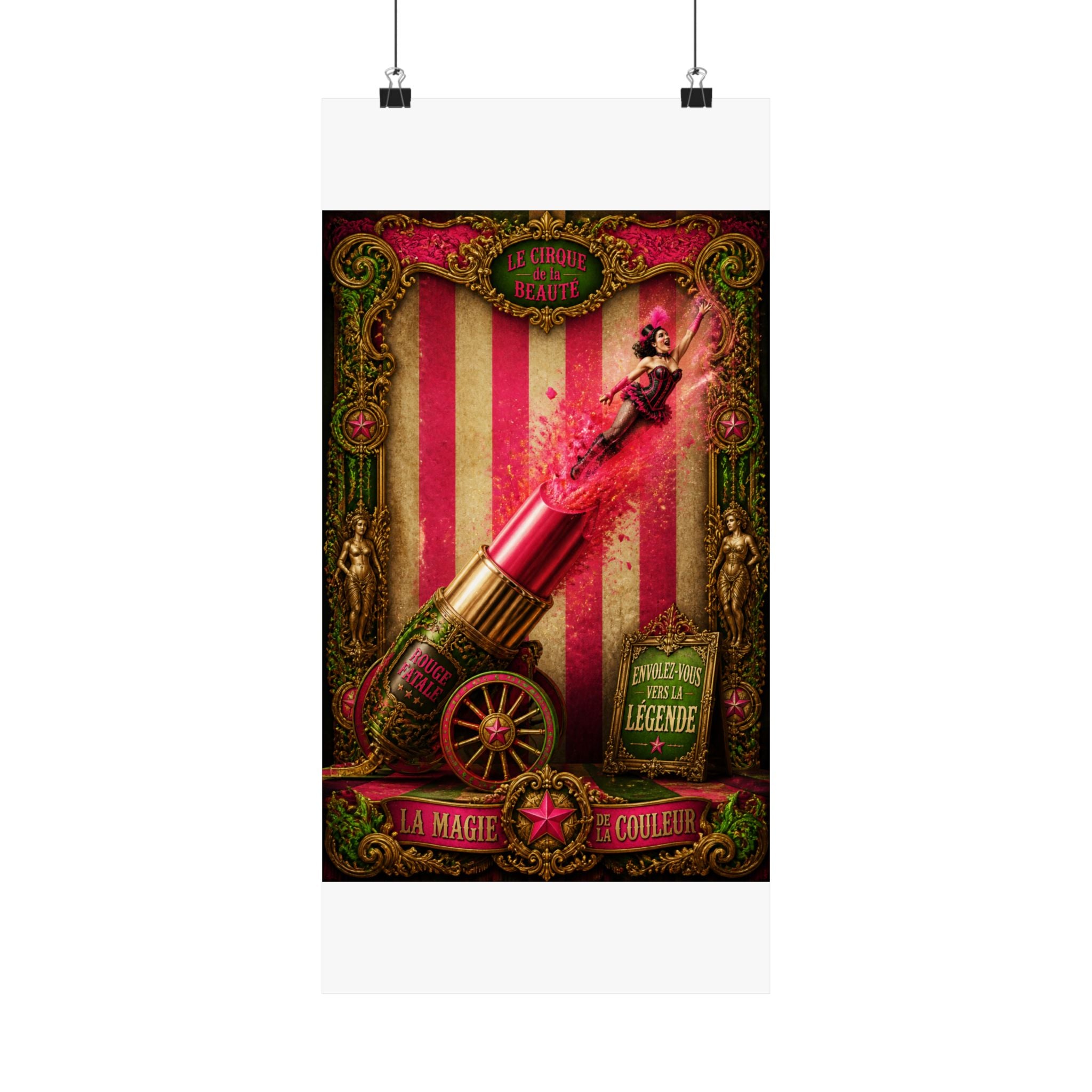 Lipstick Cannon Wall Art Poster 18×24 Baroque Home Office Decor Maximalist Print