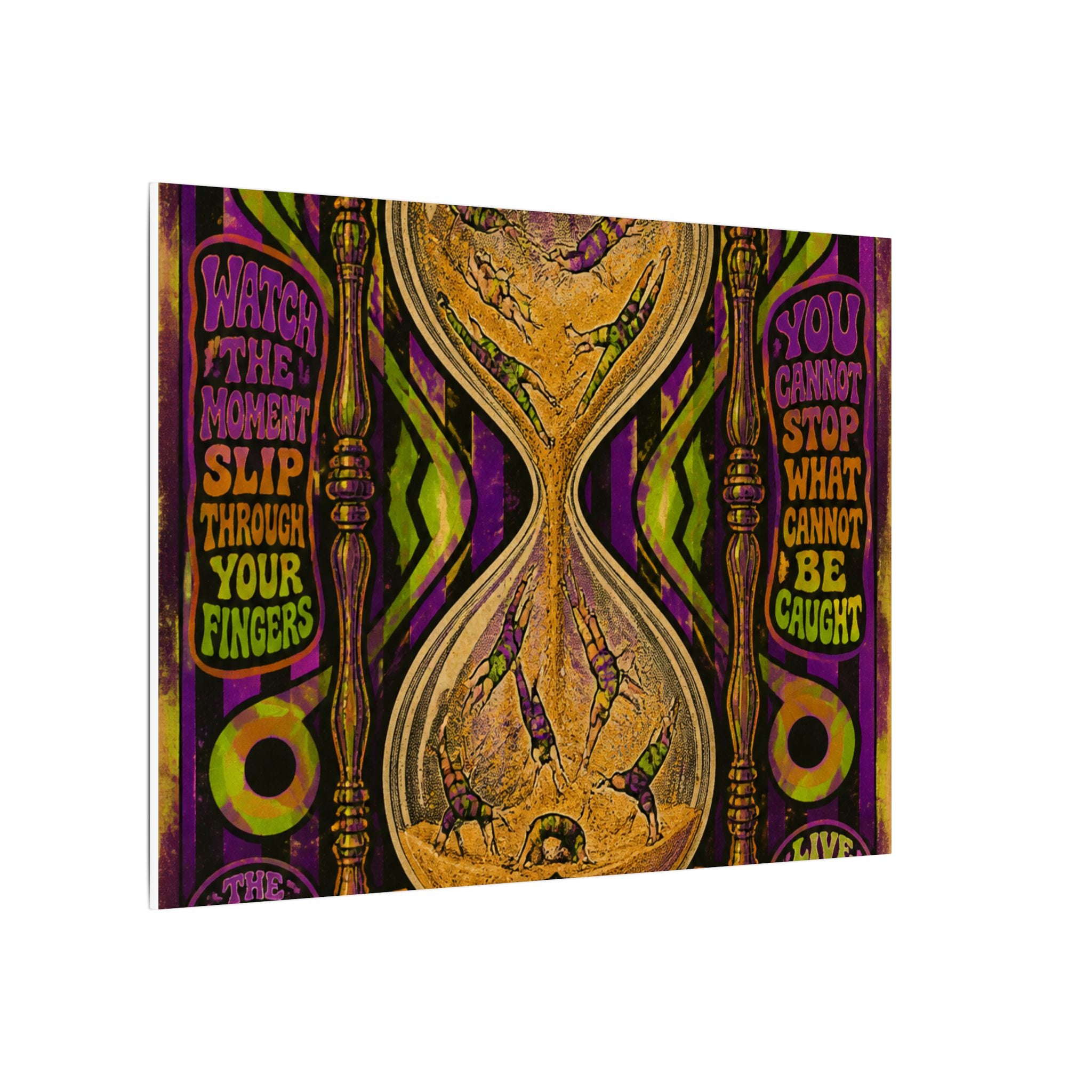 Hourglass Acrobats Wall Art Canvas 24×36 Psychedelic Dining Room Decor Maximalist Print