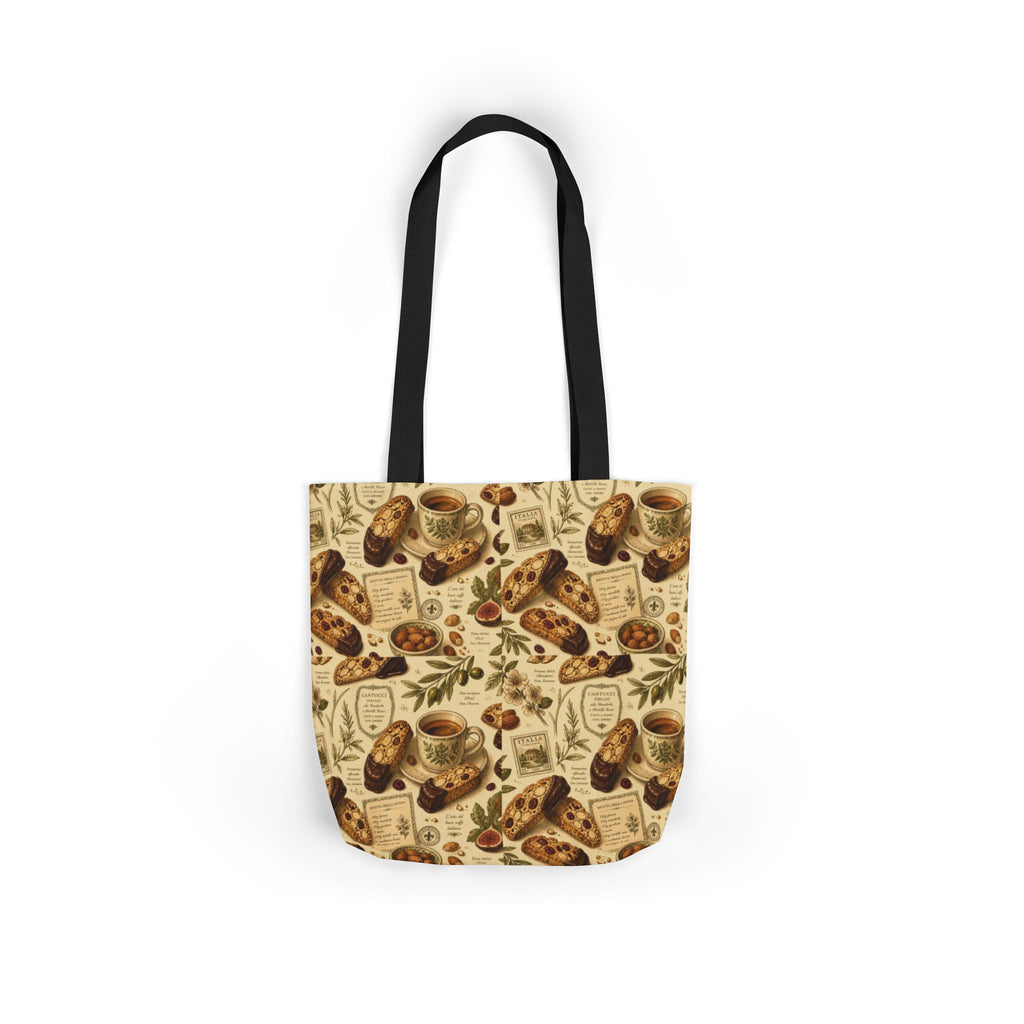 Almond Biscotti Canvas Tote Bag Mediterranean Kitchen Botanical Design Italian Cottagecore Gift