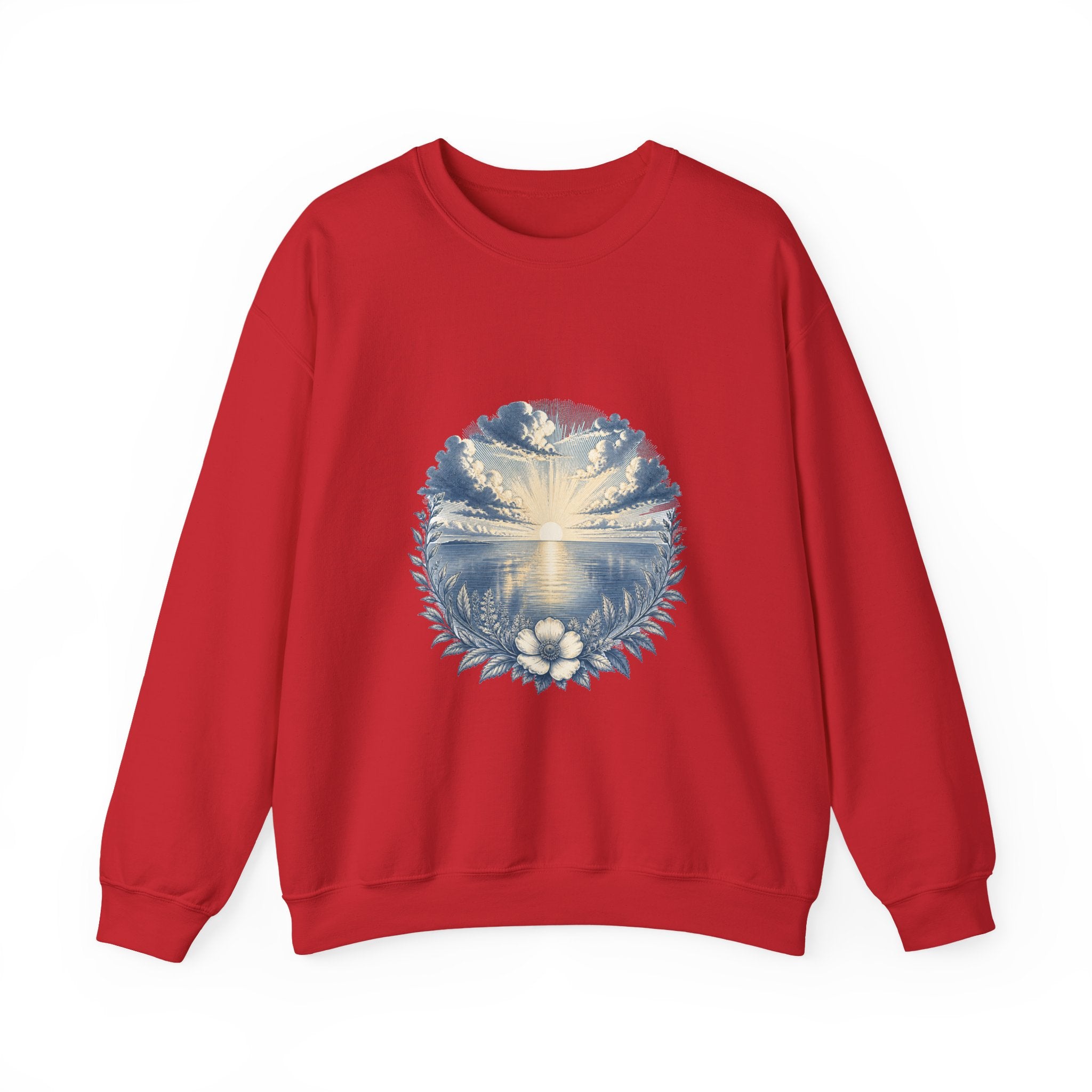 Matching Couple Sweatshirt - Sunrise & Sunset Matching Couple Comfort Colors Crew Vintage Art His Hers Honeymoon Gift - Design A