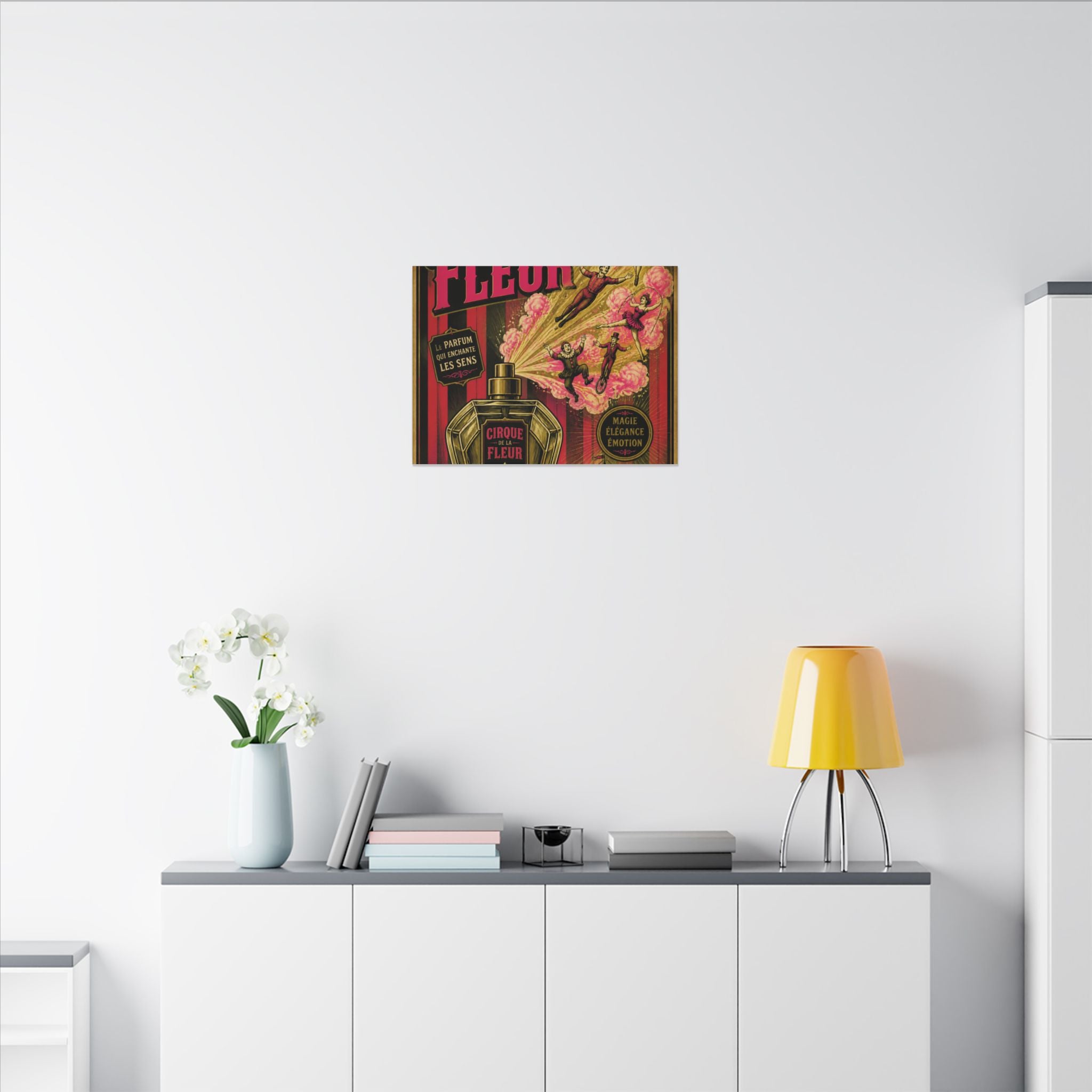 Perfume Bottle Fountain Wall Art Canvas 16×20 Vintage Circus Kitchen Decor Maximalist Print