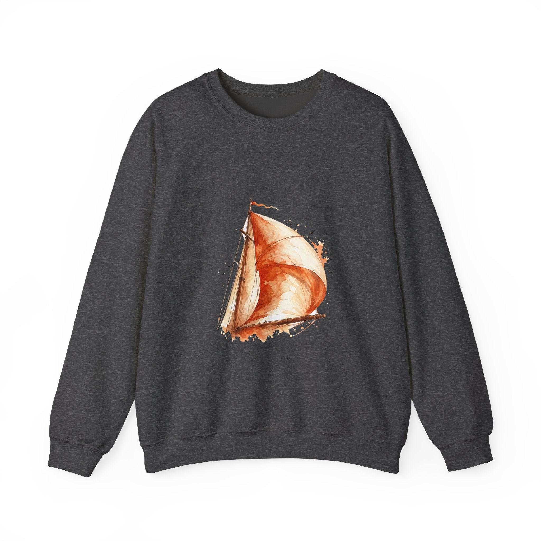 Matching Couple Sweatshirt - Anchor & Sail Matching Couple Crewneck Sweatshirt Watercolor Art His Hers Engagement Gift - Design B