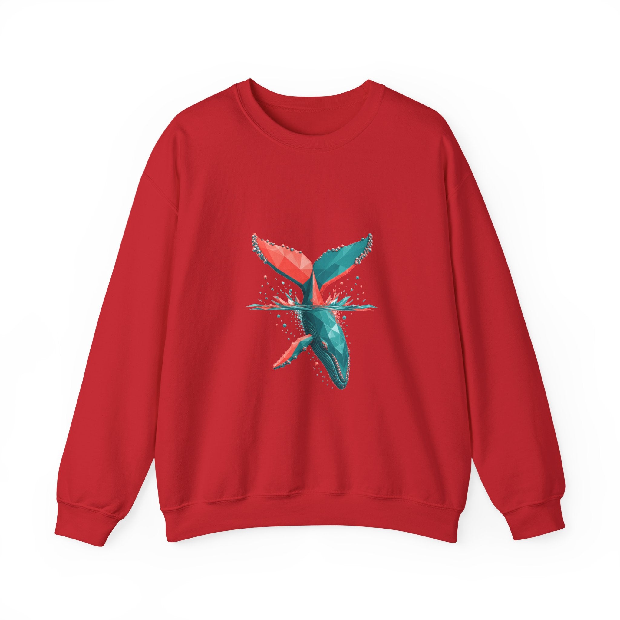 Matching Couple Sweatshirt - Eagle & Whale Matching Couple Comfort Colors Crew Geometric Art His Hers Love Gift - Design B