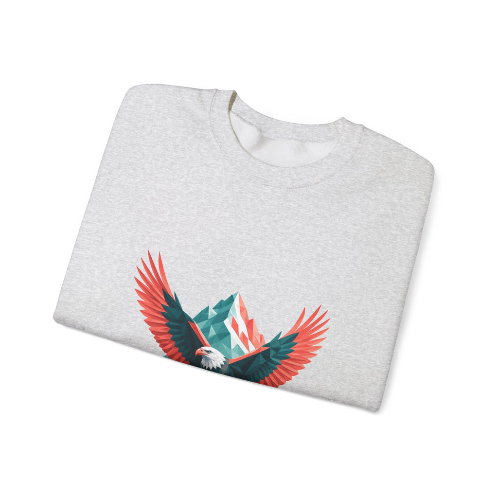 Matching Couple Sweatshirt - Eagle & Whale Matching Couple Comfort Colors Crew Geometric Art His Hers Love Gift - Design A