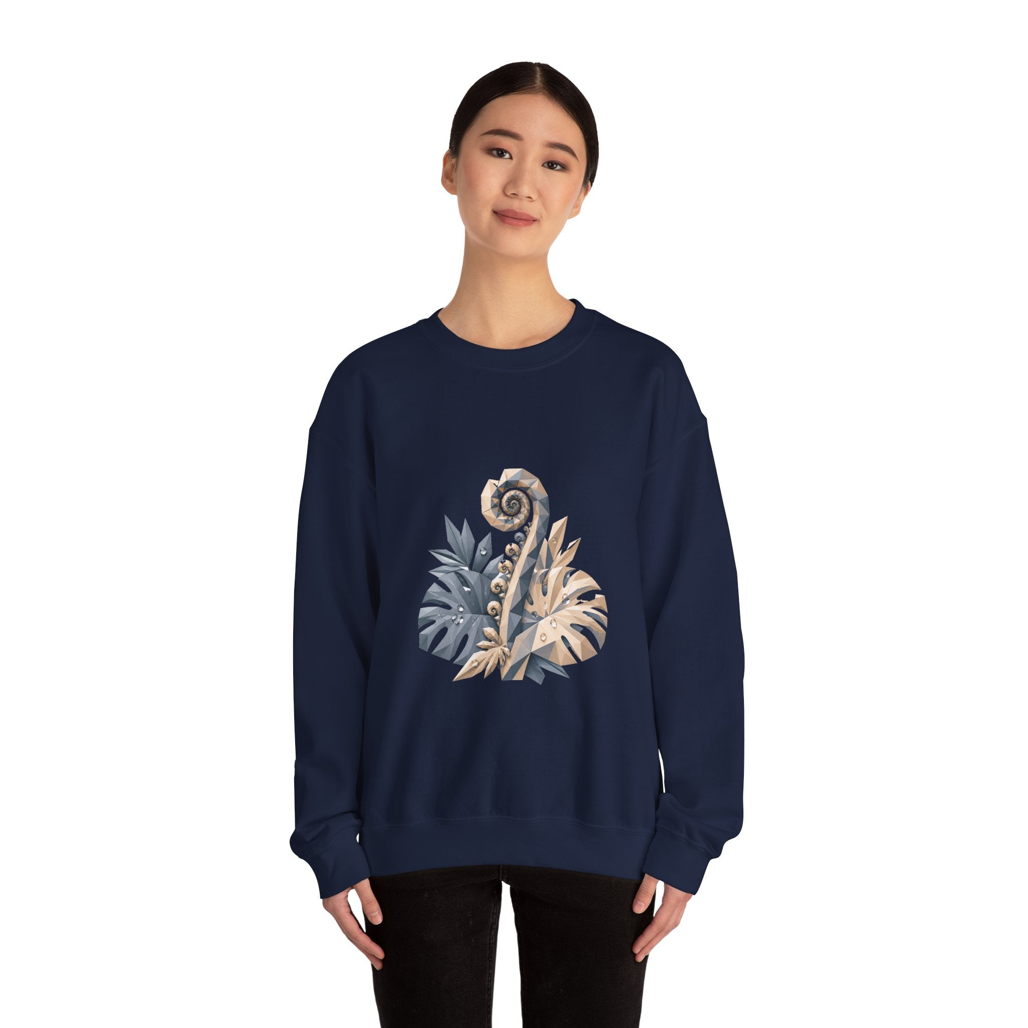 Matching Couple Sweatshirt - Desert & Rainforest Matching Couple Comfort Colors Crew Geometric Art His Hers Love Gift - Design B