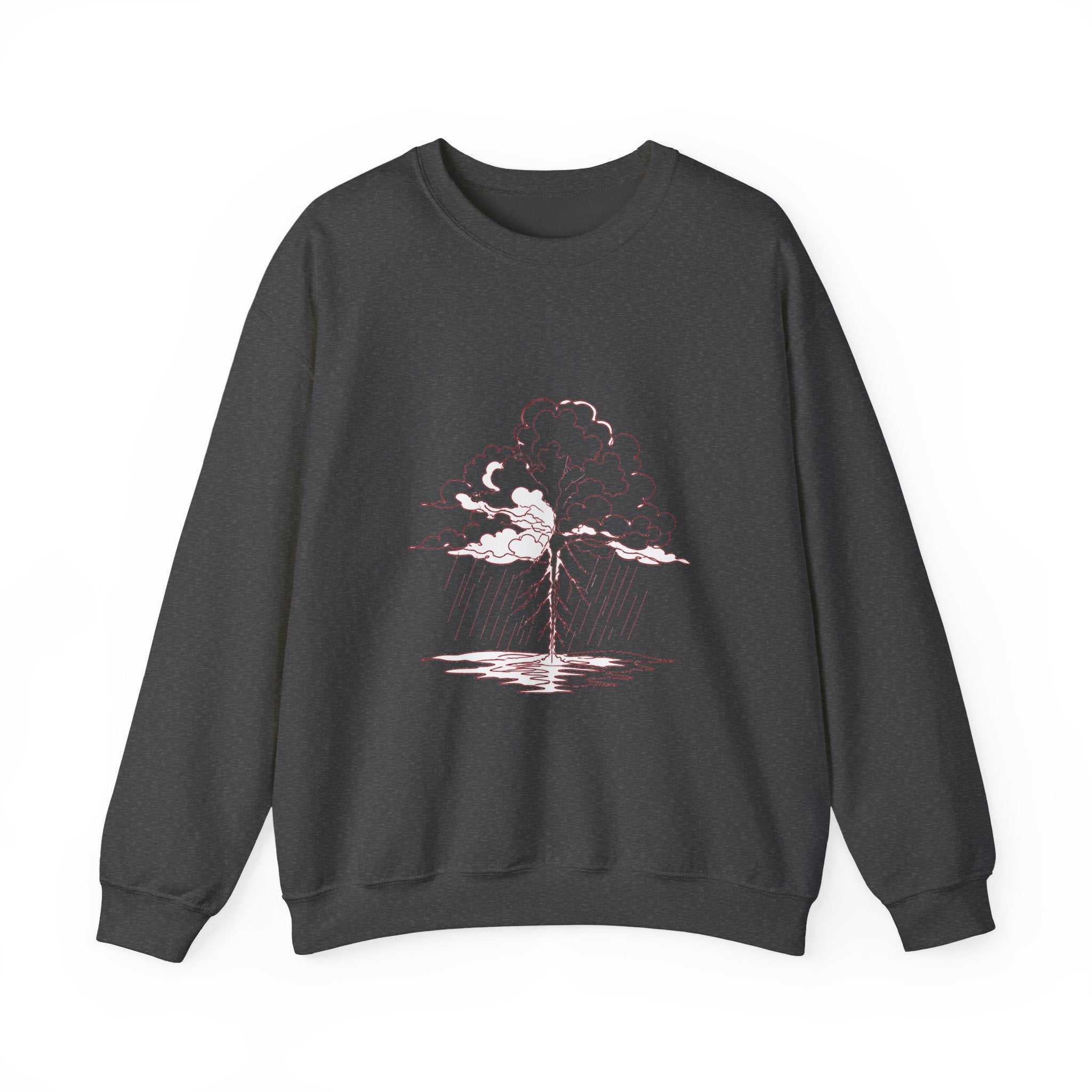 Matching Couple Sweatshirt - Storm & Rainbow Matching Couple Crewneck Sweatshirt Minimalist Art His Hers Valentine Gift - Design A