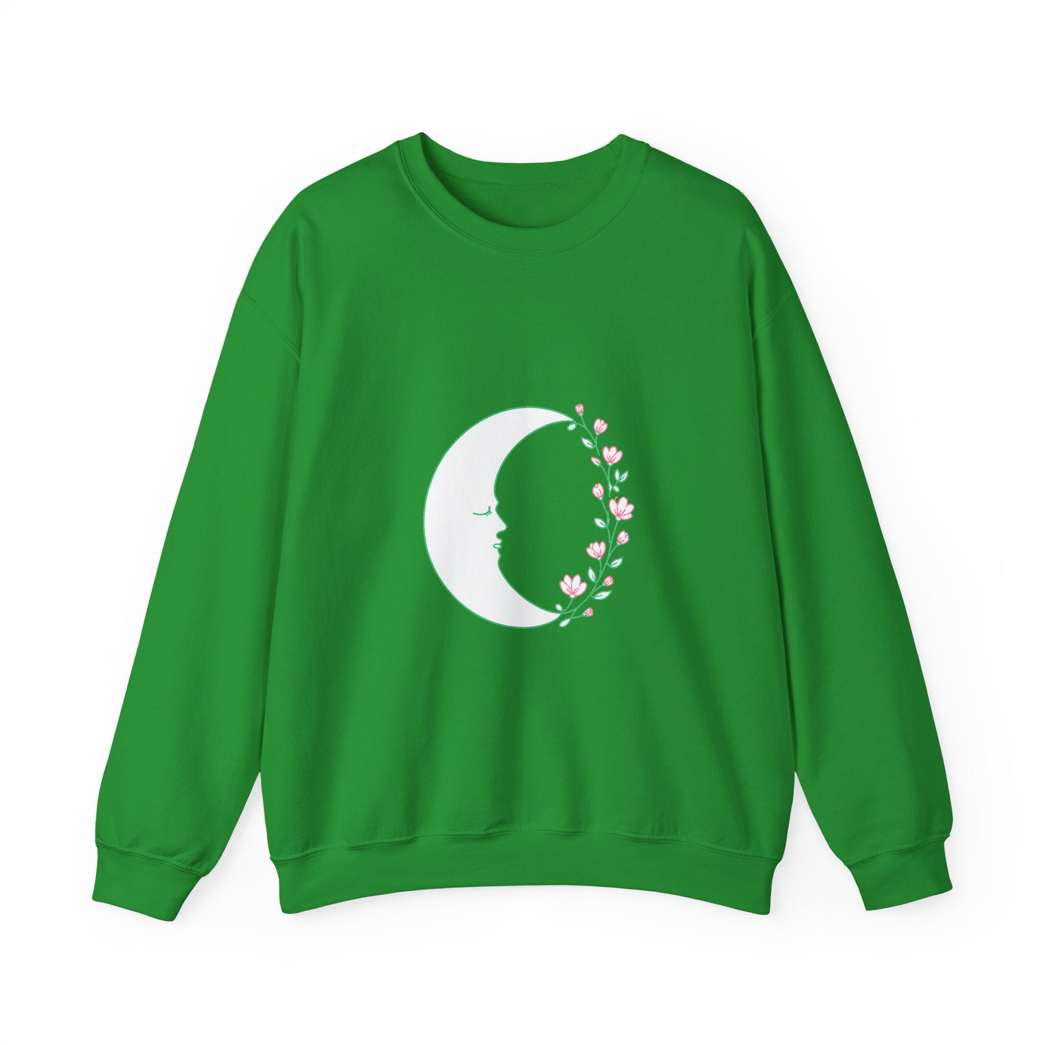 Matching Couple Sweatshirt - Waxing & Waning Moon Matching Couple Crewneck Sweatshirt Minimalist Art His Hers Valentine Gift - Design A