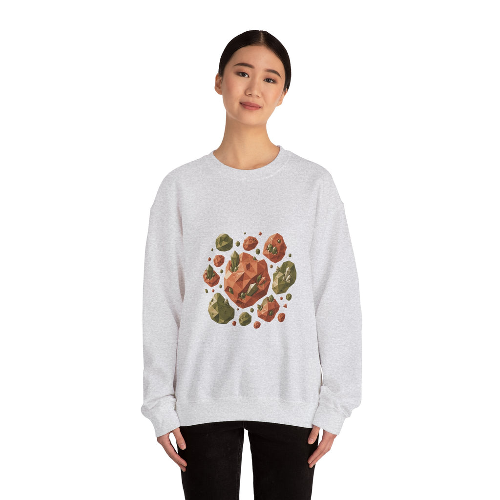 Matching Couple Sweatshirt - Comet & Asteroid Matching Couple Crewneck Sweatshirt Geometric Art His Hers Couple Gift - Design B