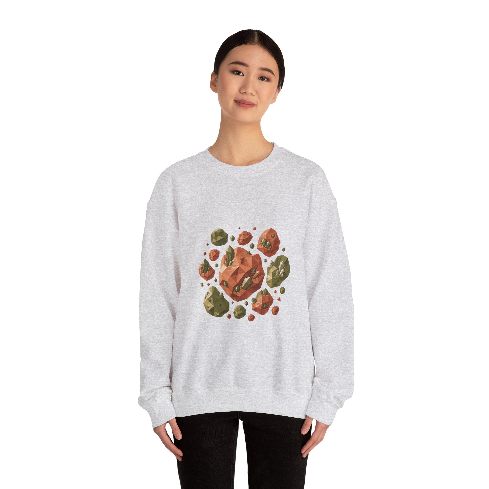 Matching Couple Sweatshirt - Comet & Asteroid Matching Couple Crewneck Sweatshirt Geometric Art His Hers Couple Gift - Design B