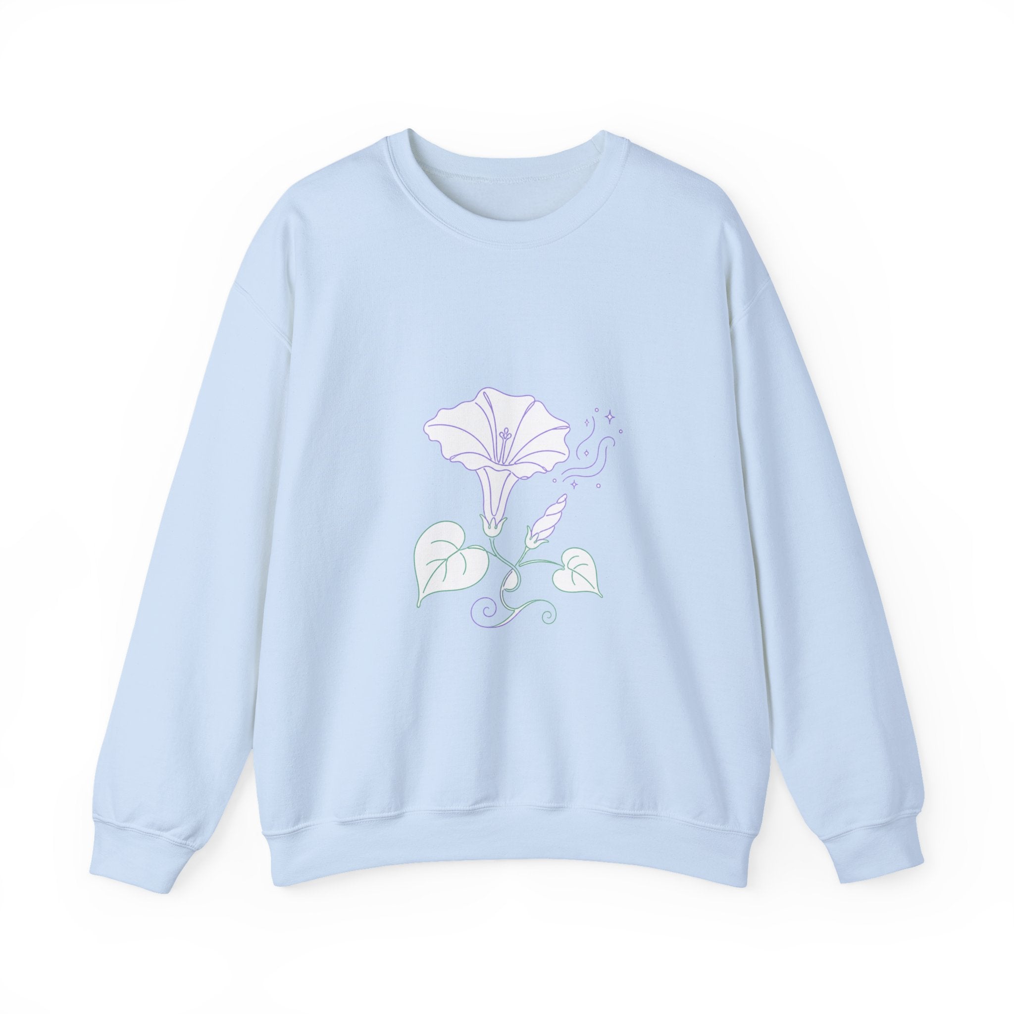 Matching Couple Sweatshirt - Sunflower & Moonflower Matching Couple Comfort Colors Crew Minimalist Art His Hers Christmas Gift - Design B