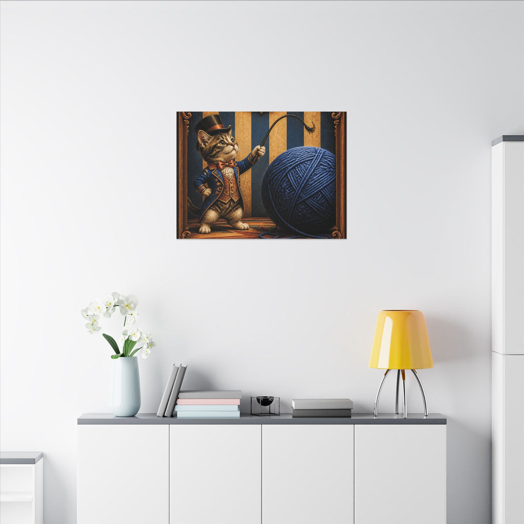 Cat Lion Tamer Wall Art Canvas 24×36 Baroque Studio Decor Maximalist Print