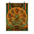 Pizza Ferris Wheel Wall Art Poster 24×36 Art Deco Bar Area Decor Maximalist Print