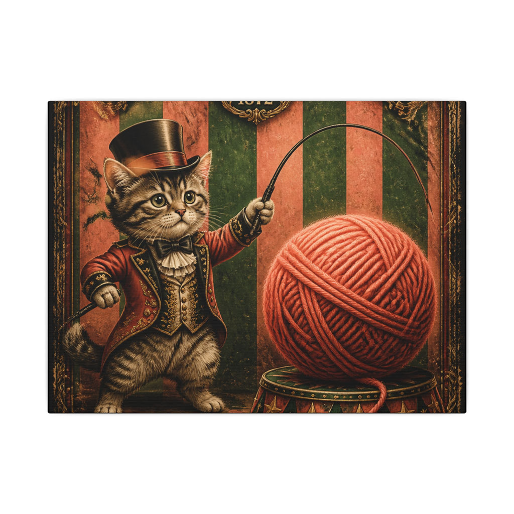Cat Lion Tamer Wall Art Canvas 16×20 Baroque Home Office Decor Maximalist Print