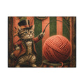 Cat Lion Tamer Wall Art Canvas 16×20 Baroque Home Office Decor Maximalist Print