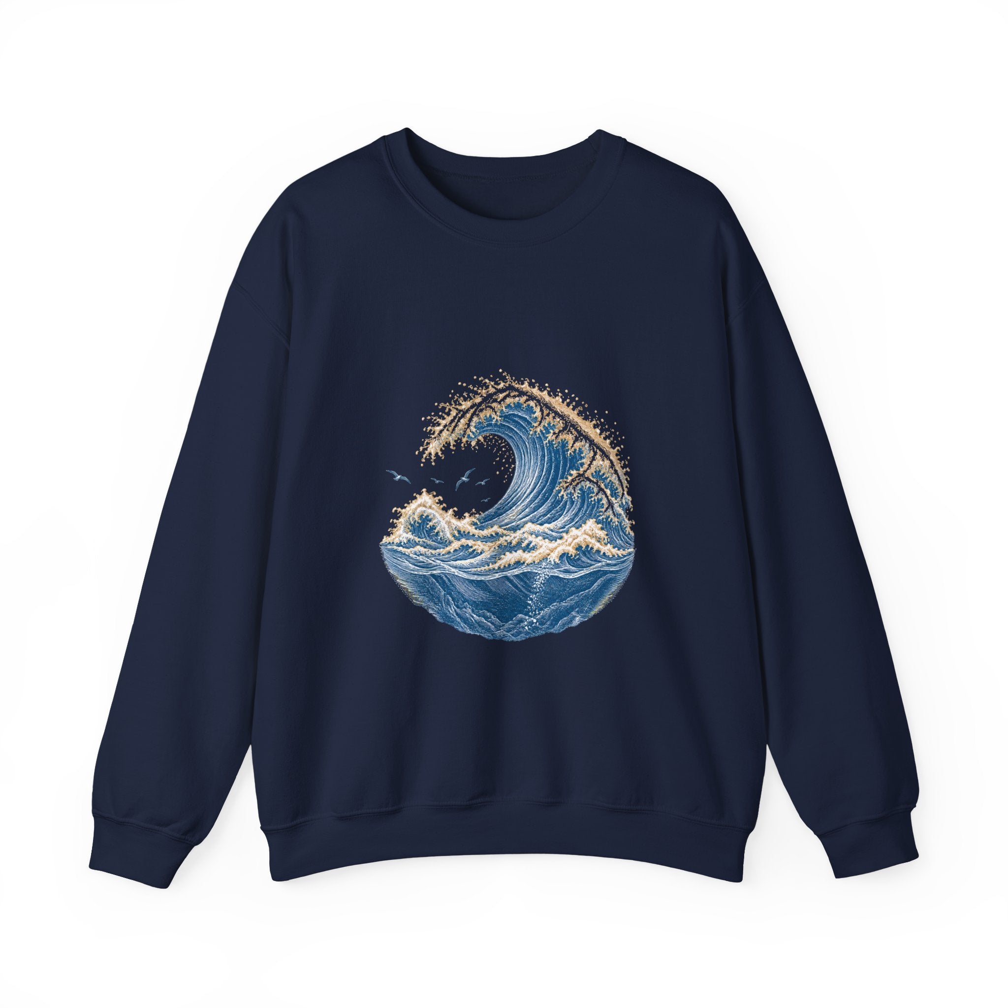 Matching Couple Sweatshirt - Mountain & Ocean Matching Couple Comfort Colors Crew Vintage Art His Hers Honeymoon Gift - Design B