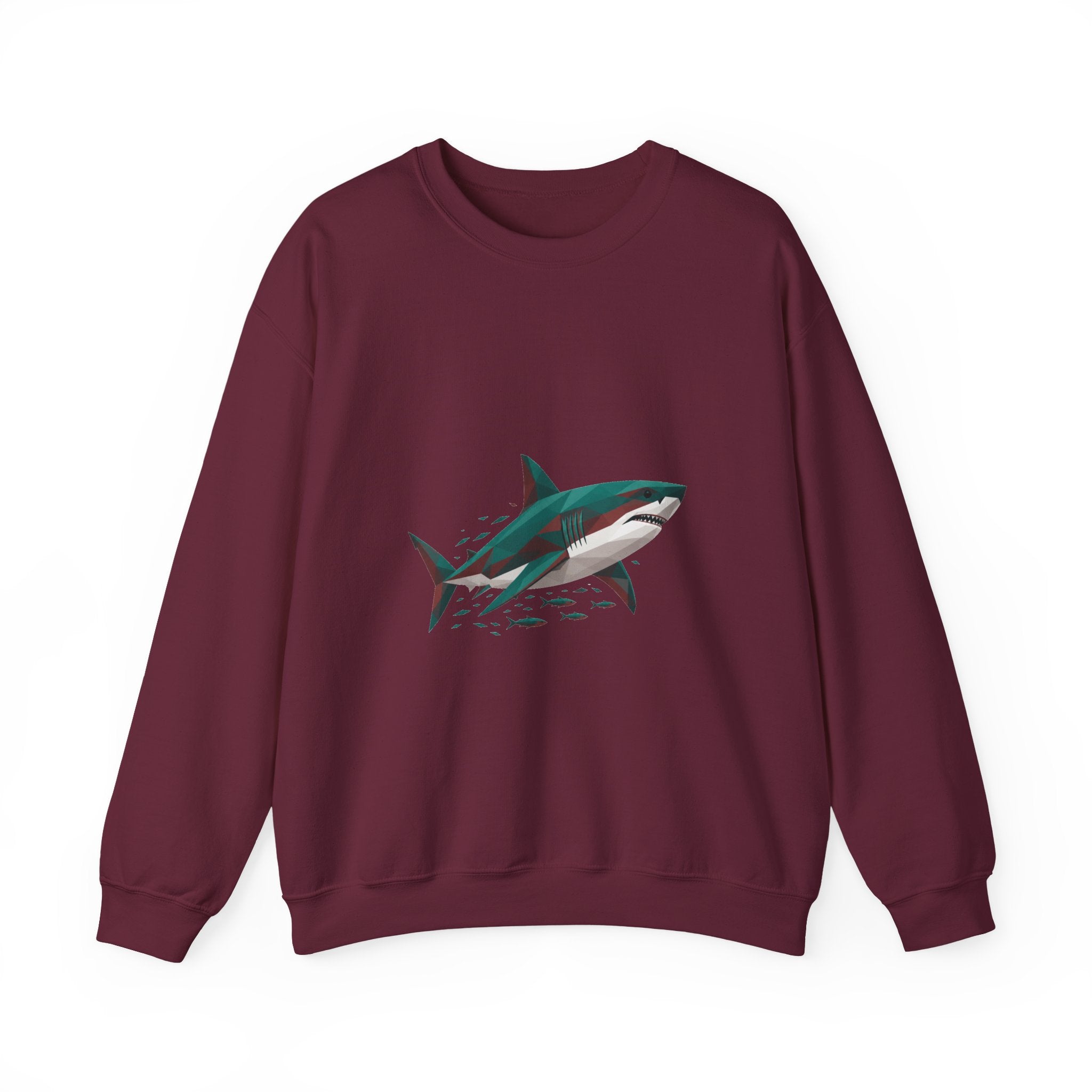 Matching Couple Sweatshirt - Shark & Dolphin Matching Couple Comfort Colors Crew Geometric Art His Hers Love Gift - Design A
