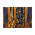 Saxophone Music Circus Wall Art Canvas 16×20 Art Deco Entryway Decor Maximalist Print