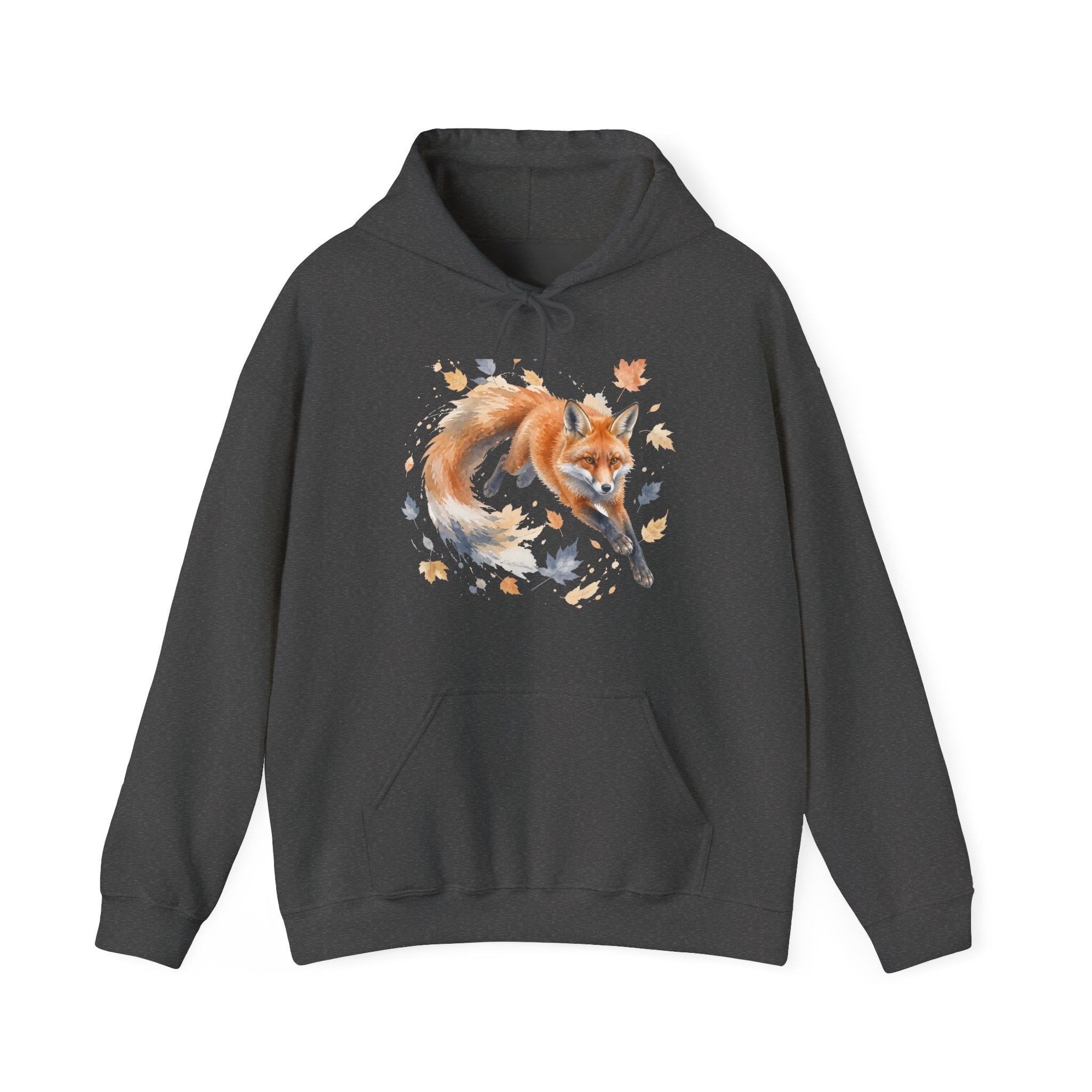 Matching Couple Sweatshirt - Fox & Rabbit Matching Couple Hooded Sweatshirt Watercolor Art His Hers Engagement Gift - Design A